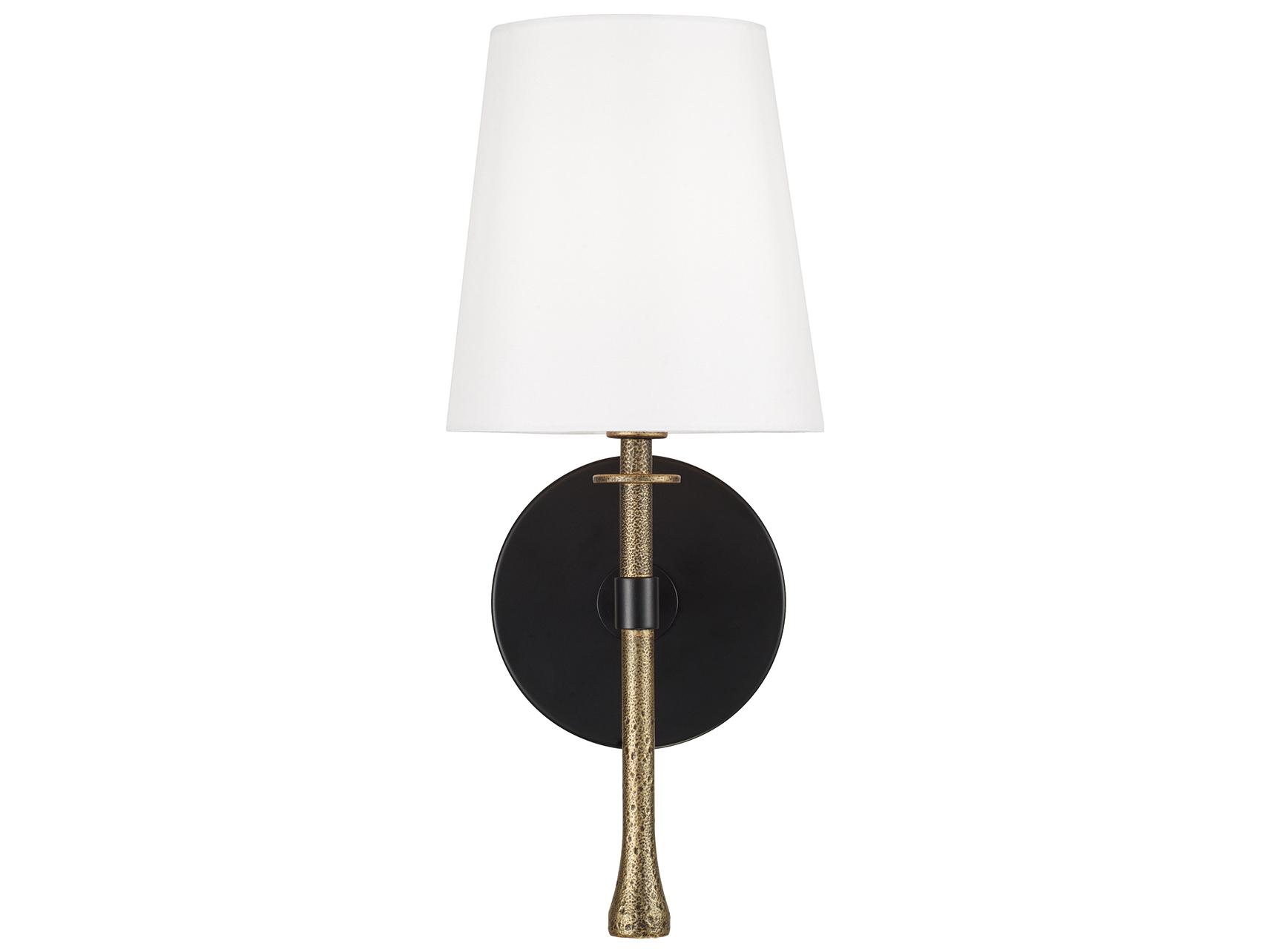 Capital Lighting Hollis 1-light Matte Black With Hammered Gold Wall Sconce