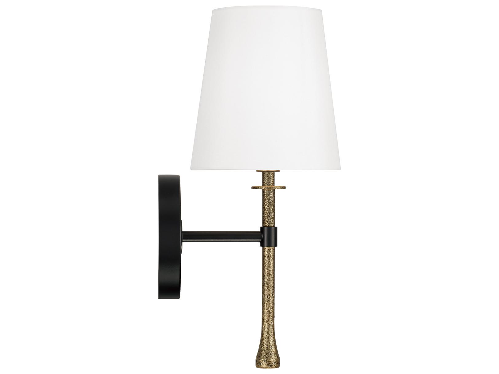 Capital Lighting Hollis 1-light Matte Black With Hammered Gold Wall Sconce
