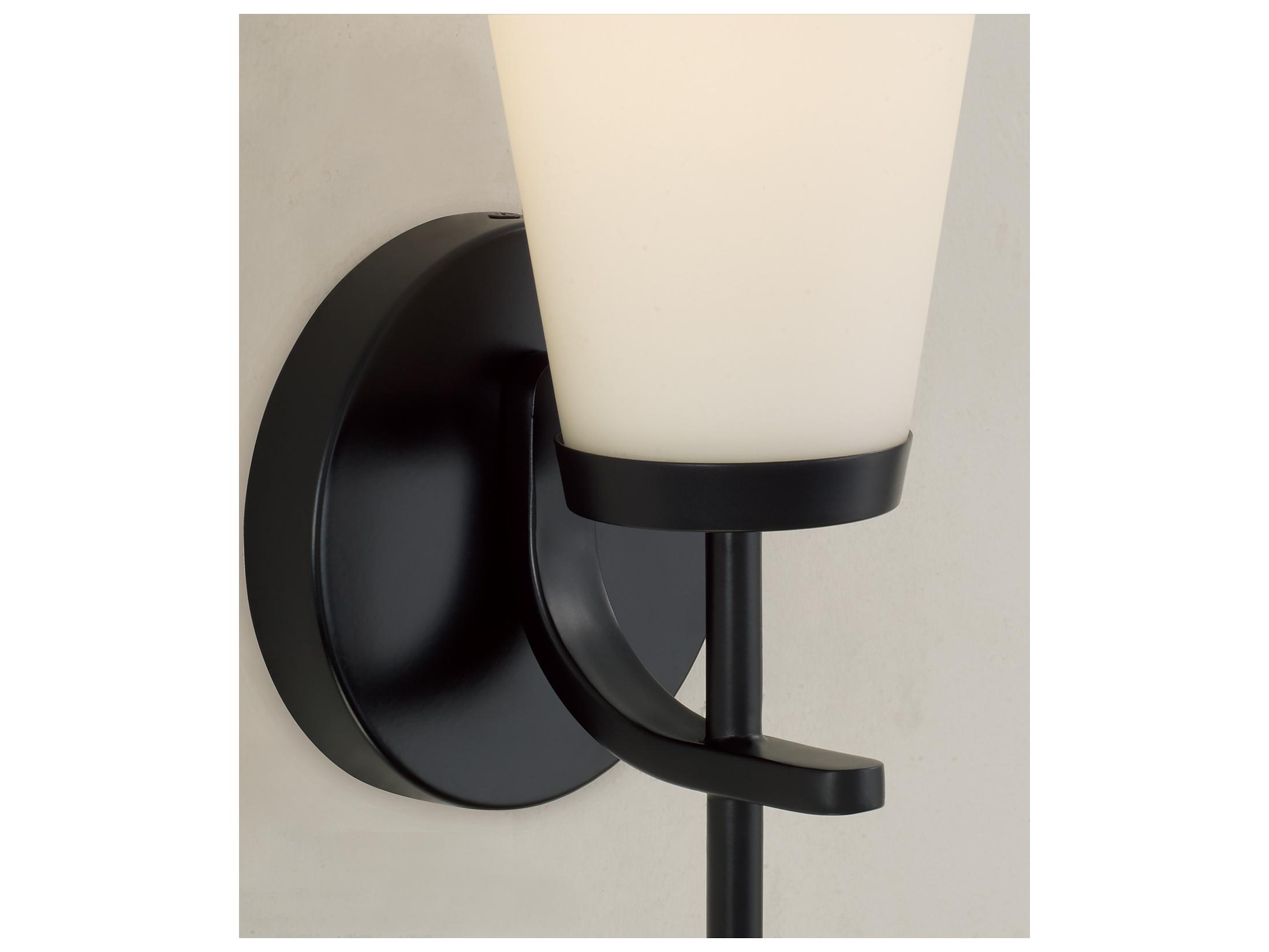 Capital Lighting Drake 1-light Matte Black Wall Sconce