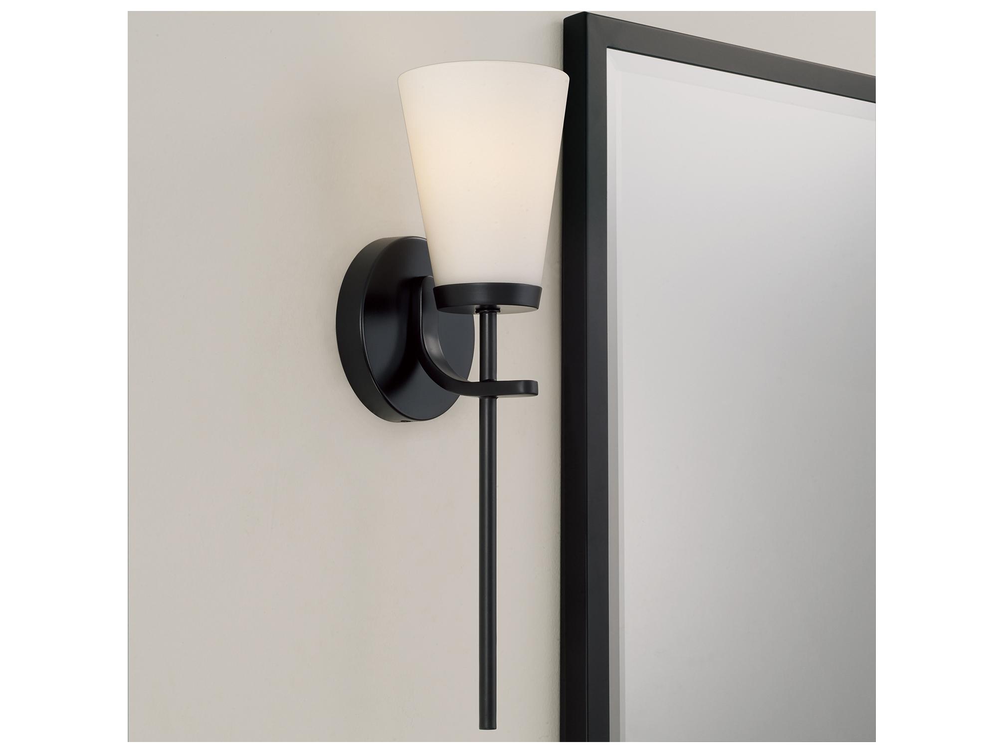Capital Lighting Drake 1-light Matte Black Wall Sconce