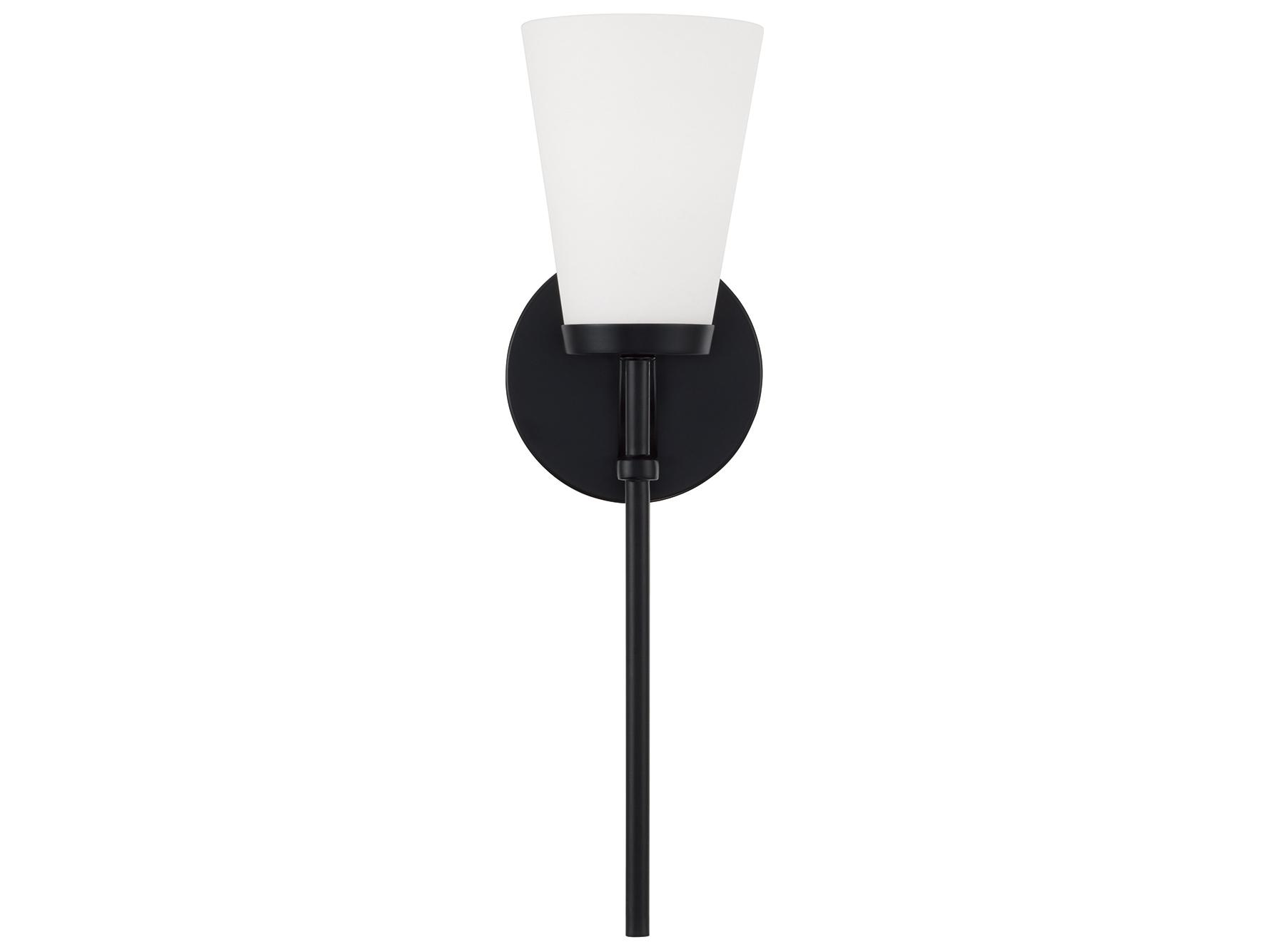 Capital Lighting Drake 1-light Matte Black Wall Sconce