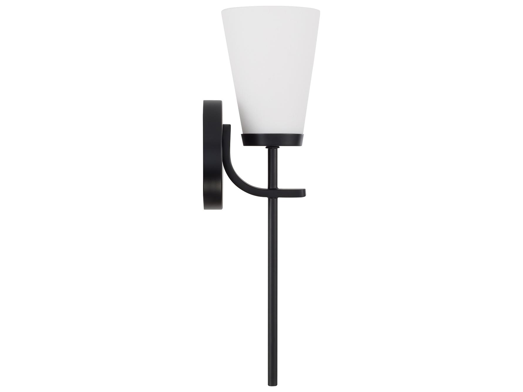 Capital Lighting Drake 1-light Matte Black Wall Sconce