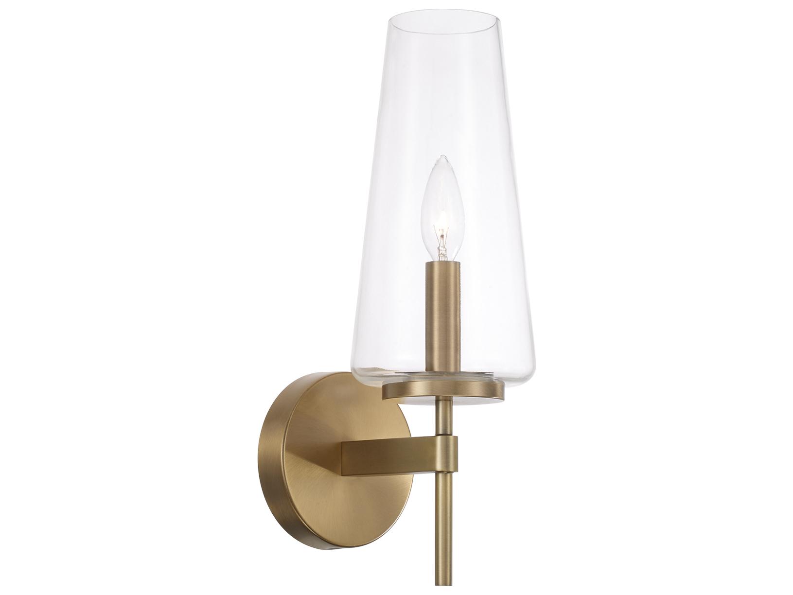 Capital Lighting Aaron 1-light Aged Brass Wall Sconce