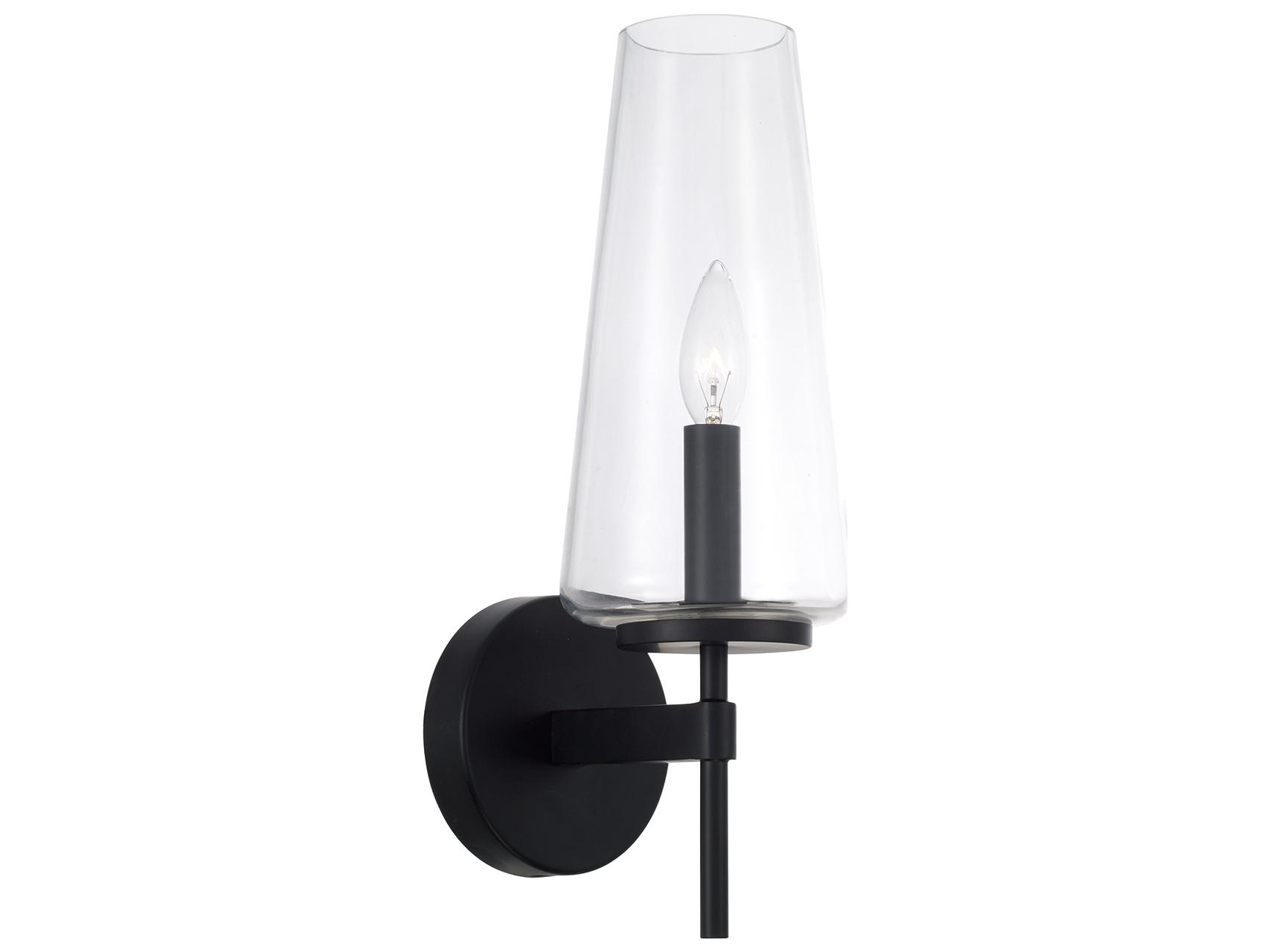 Capital Lighting Aaron 1-light Matte Black Wall Sconce