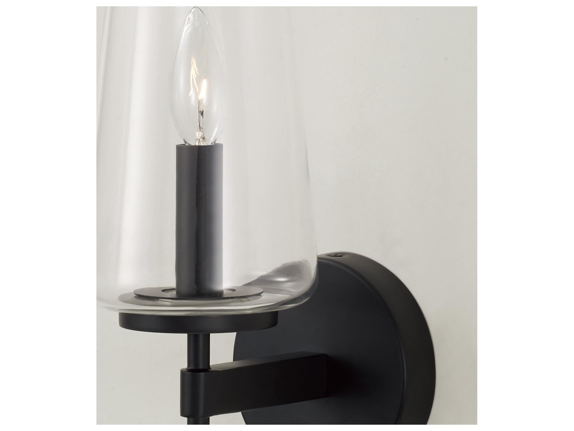 Capital Lighting Aaron 1-light Matte Black Wall Sconce