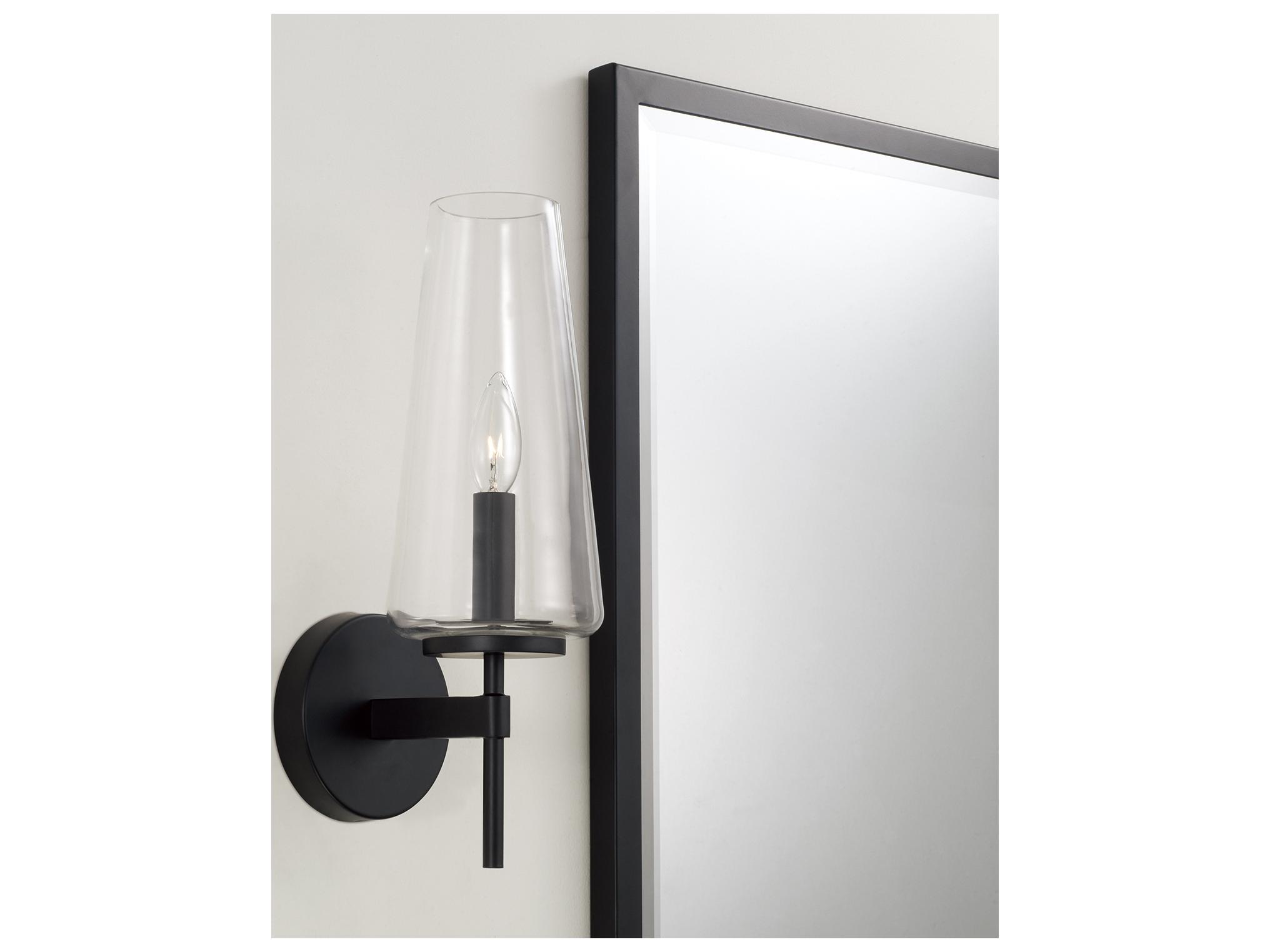 Capital Lighting Aaron 1-light Matte Black Wall Sconce