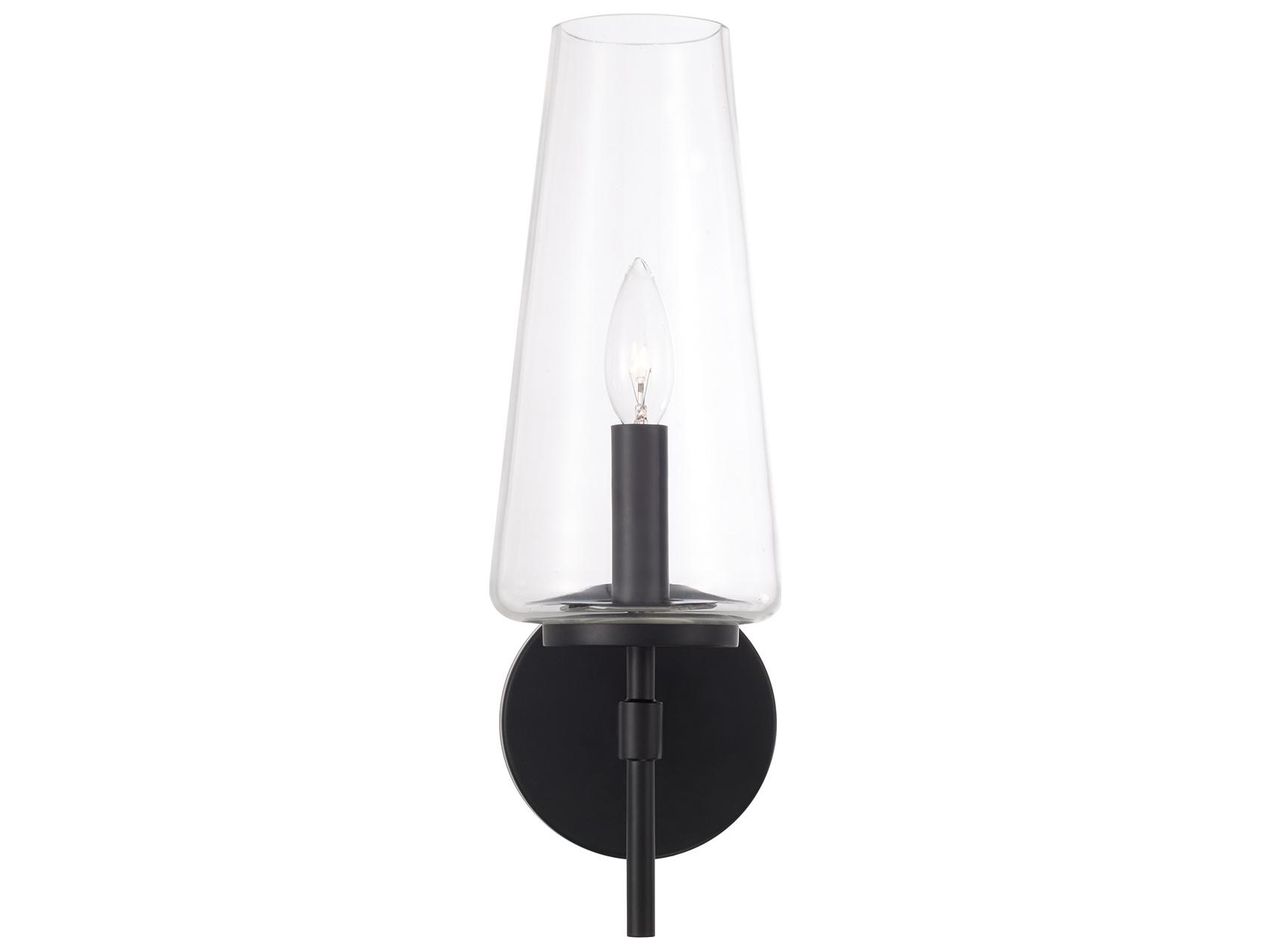 Capital Lighting Aaron 1-light Matte Black Wall Sconce