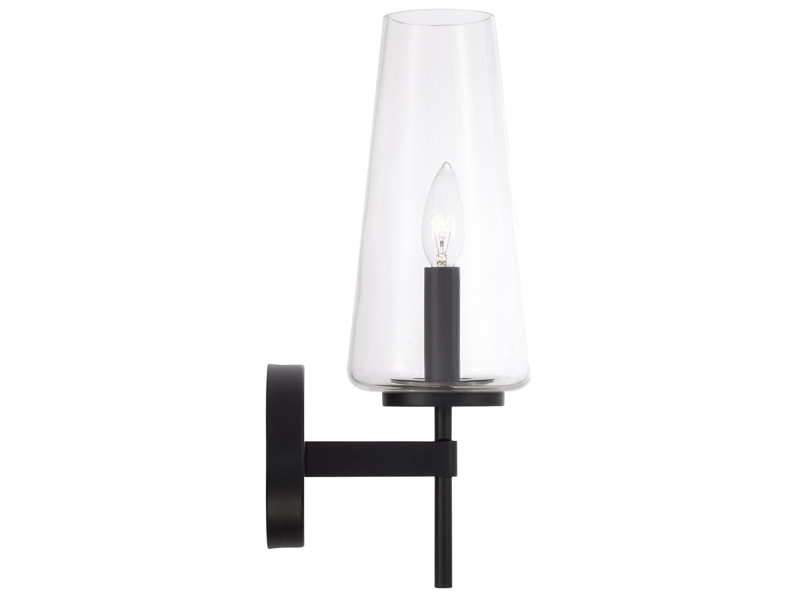 Capital Lighting Aaron 1-light Matte Black Wall Sconce