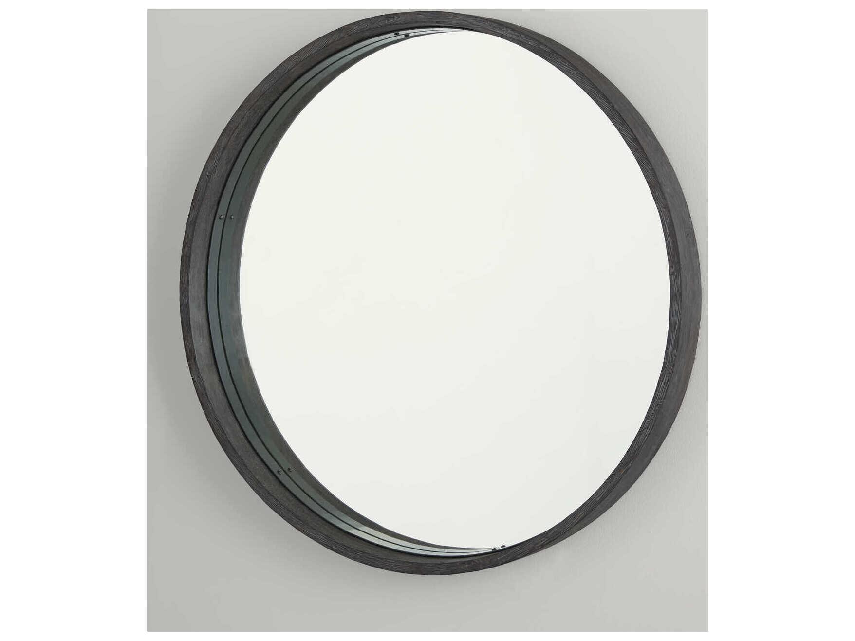 Capital Lighting Carbon Grey and Iron Silk Round Wall Mirror