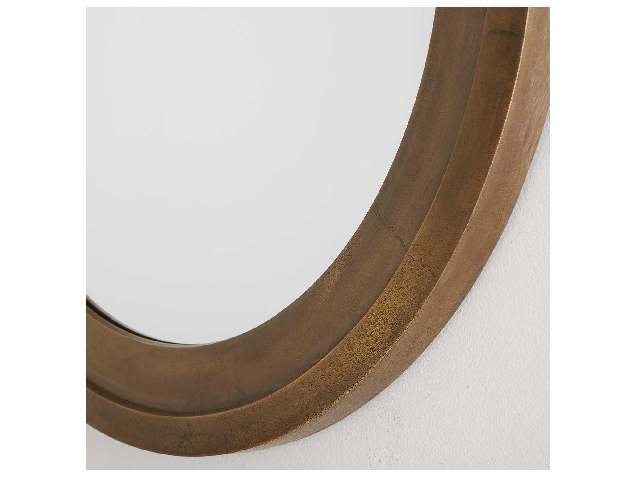 Capital Lighting Oxidized Brass Round Wall Mirror