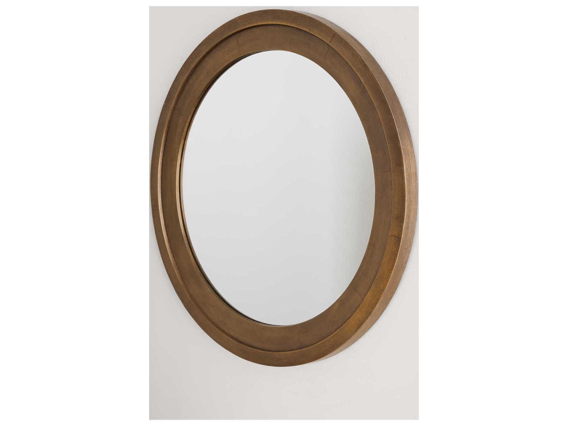 Capital Lighting Oxidized Brass Round Wall Mirror