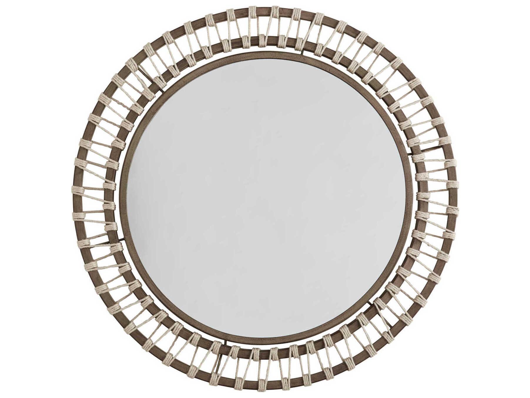 Capital Lighting Brown Wash and Natural Jute Round Wall Mirror