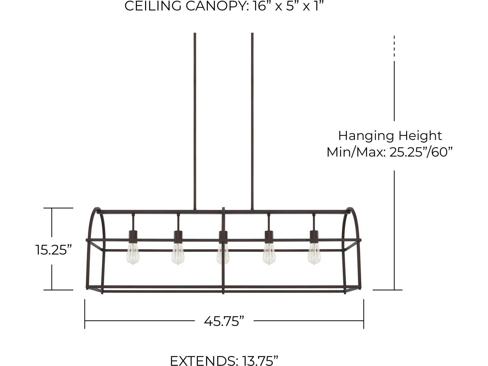 Capital Lighting Aubrey 5-Light Bronze Island Pendant