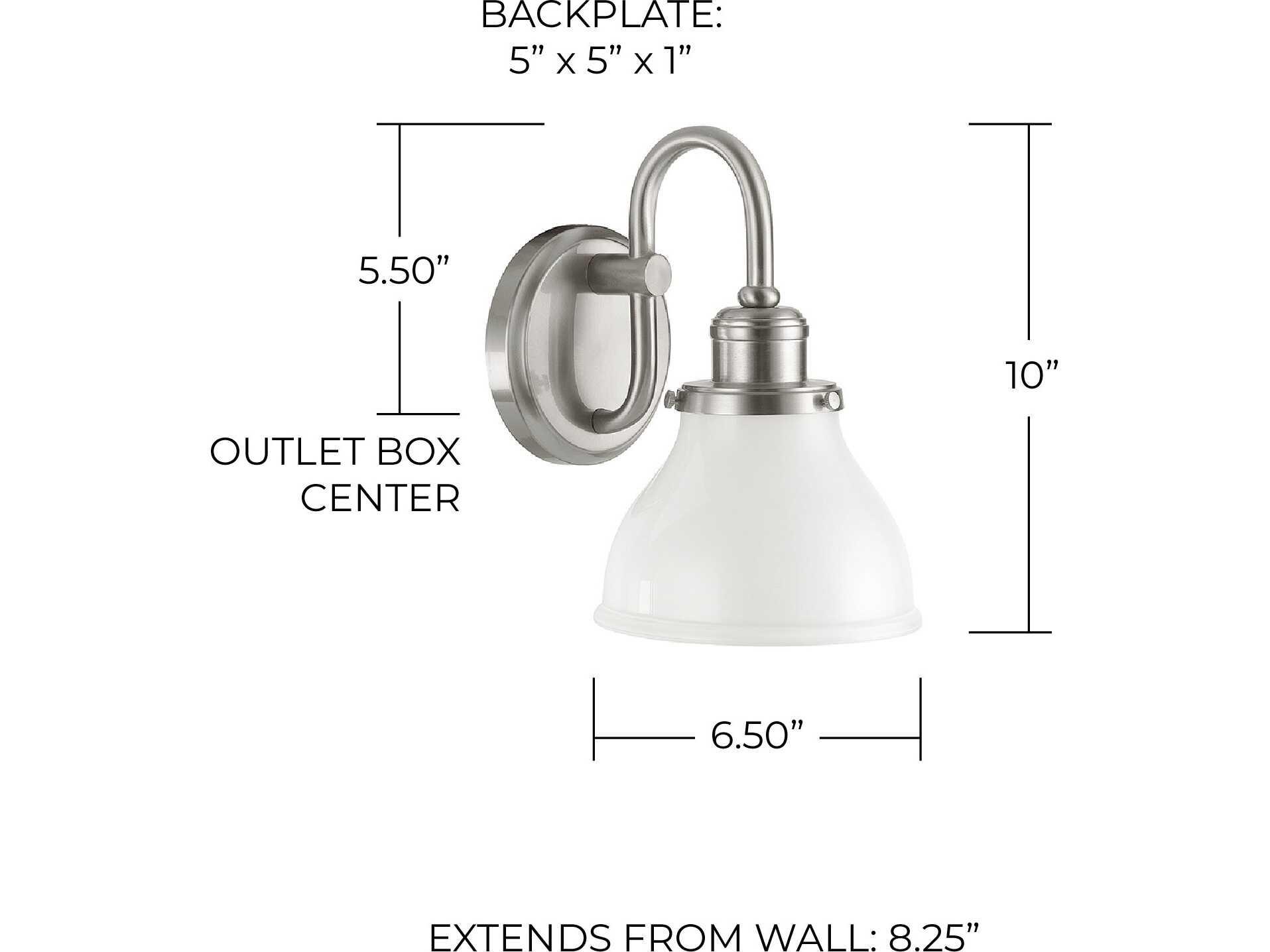 Capital Lighting Baxter 1-Light Brushed Nickel Glass Wall Sconce