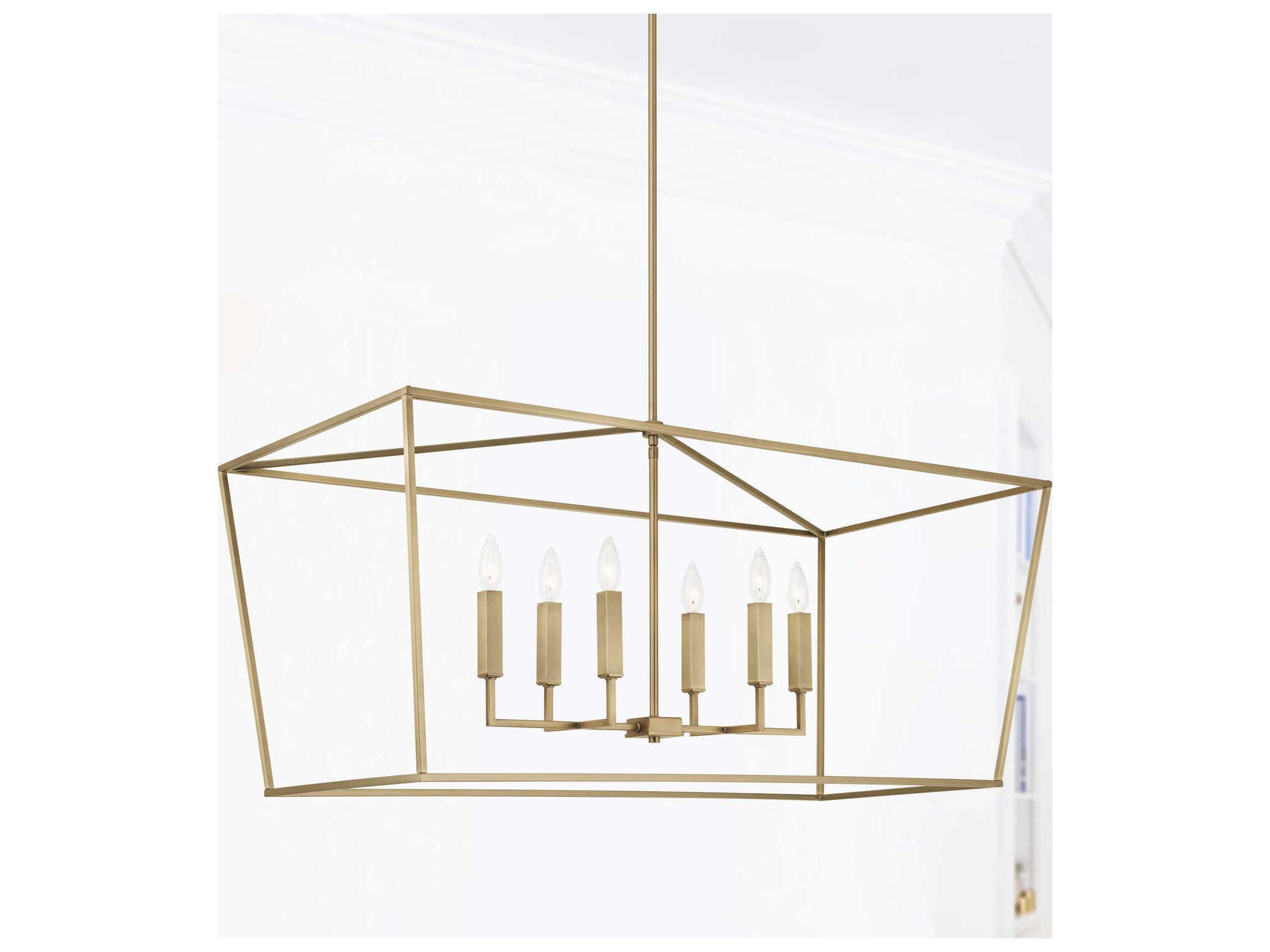 Capital Lighting Thea 6-Light Aged Brass Island Pendant