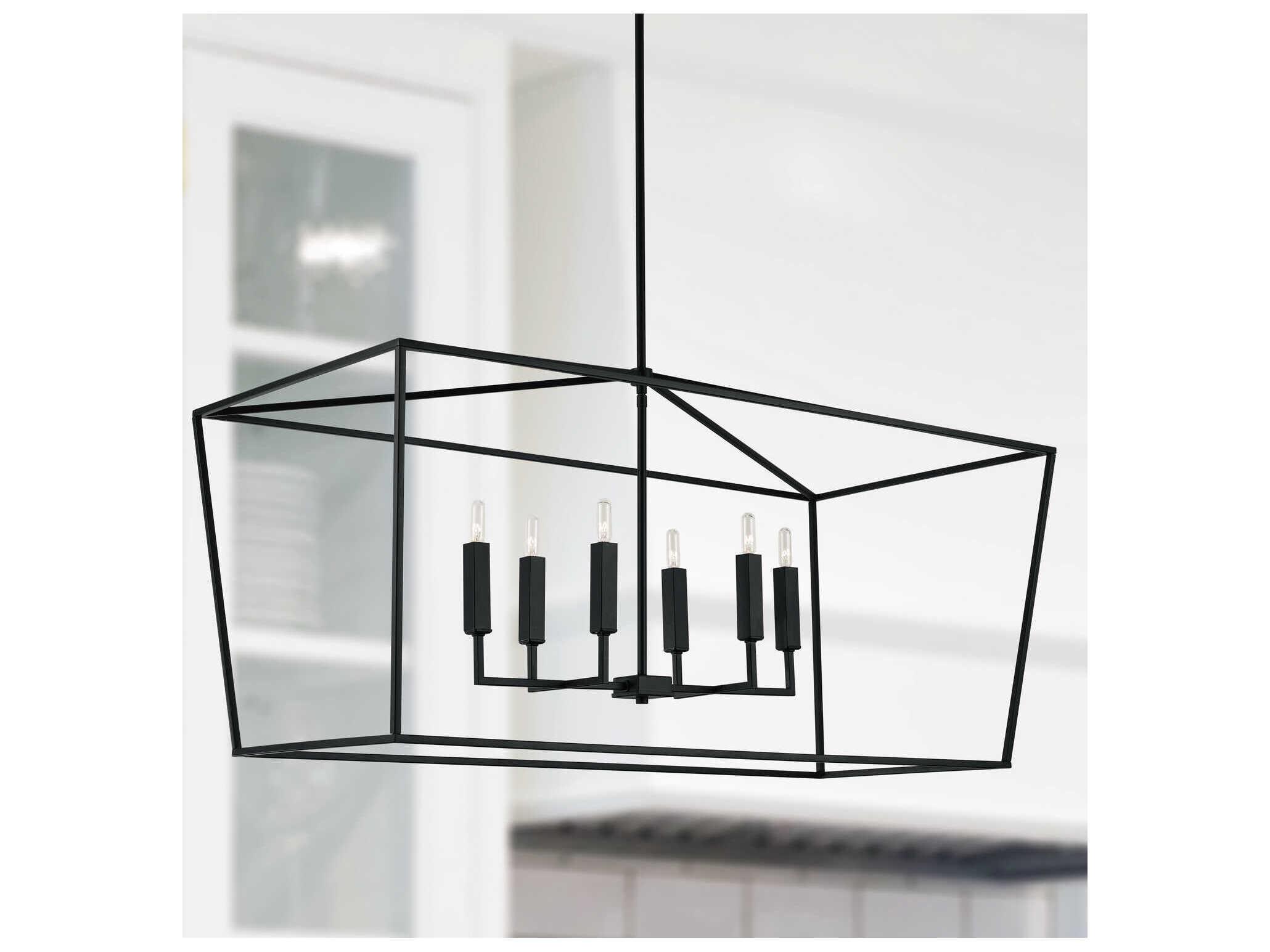 Capital Lighting Thea 6-Light Matte Black Island Pendant