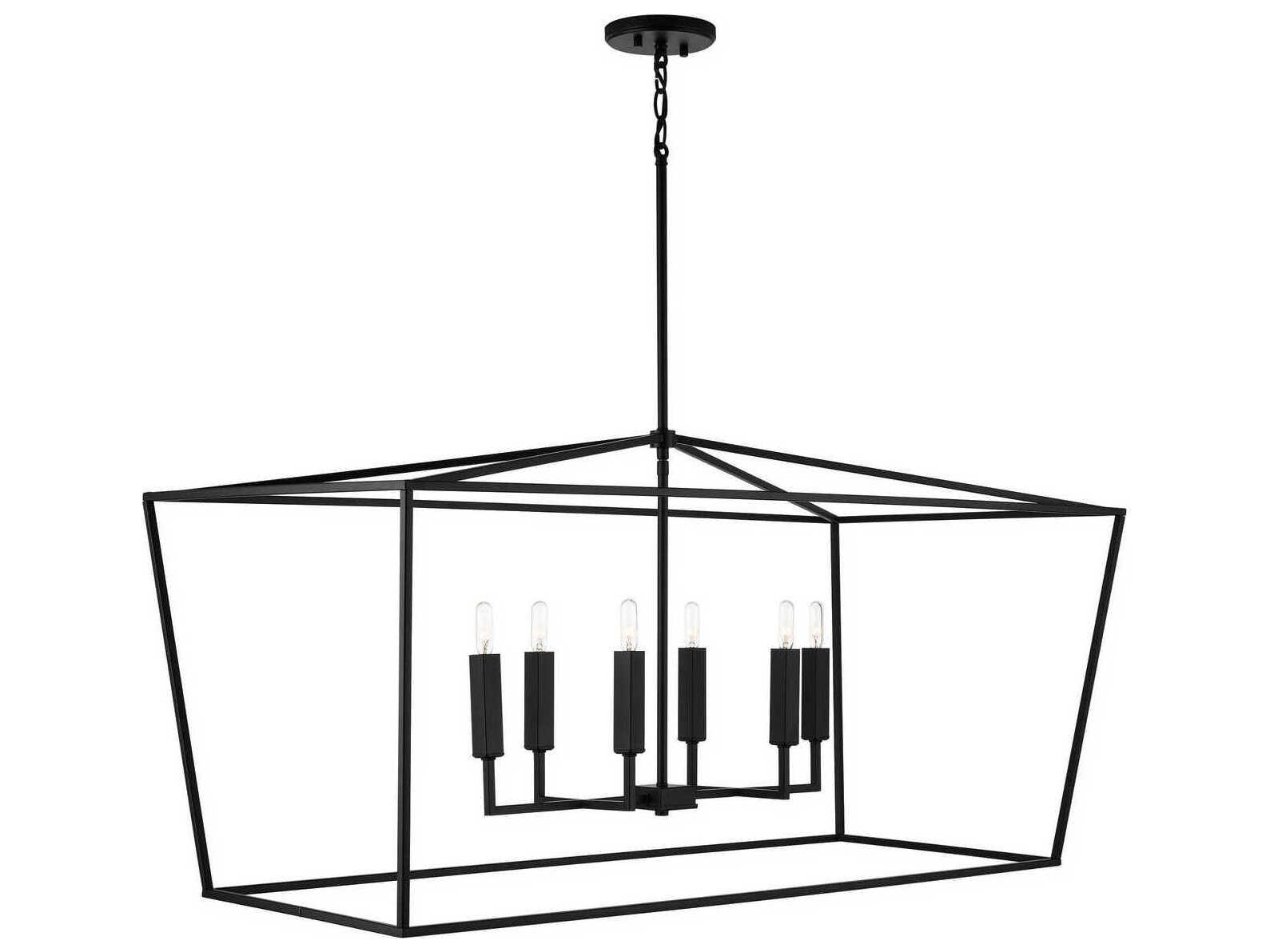 Capital Lighting Thea 6-Light Matte Black Island Pendant