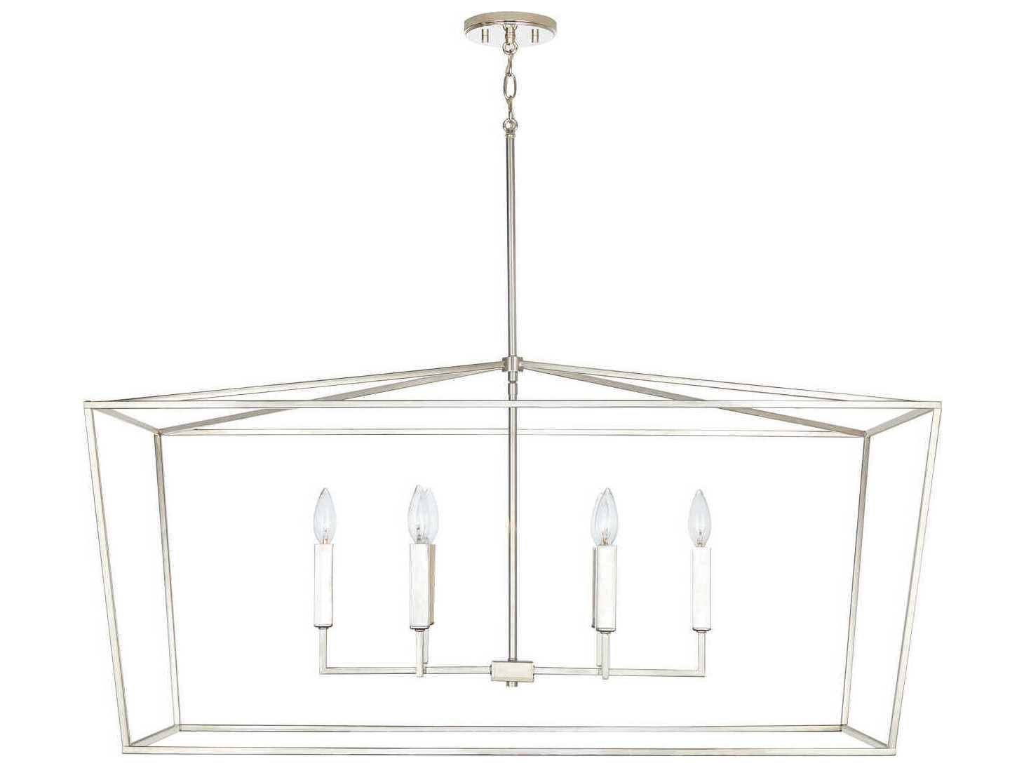 Capital Lighting Thea 6-Light Polished Nickel Lantern Island Pendant