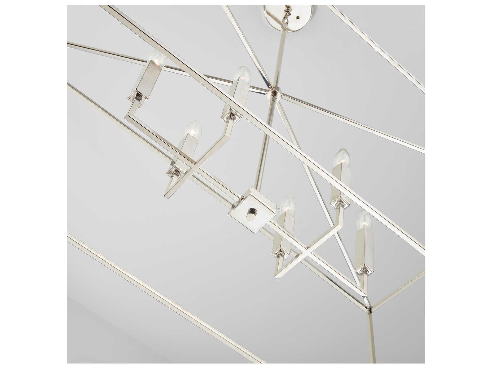 Capital Lighting Thea 6-Light Polished Nickel Lantern Island Pendant