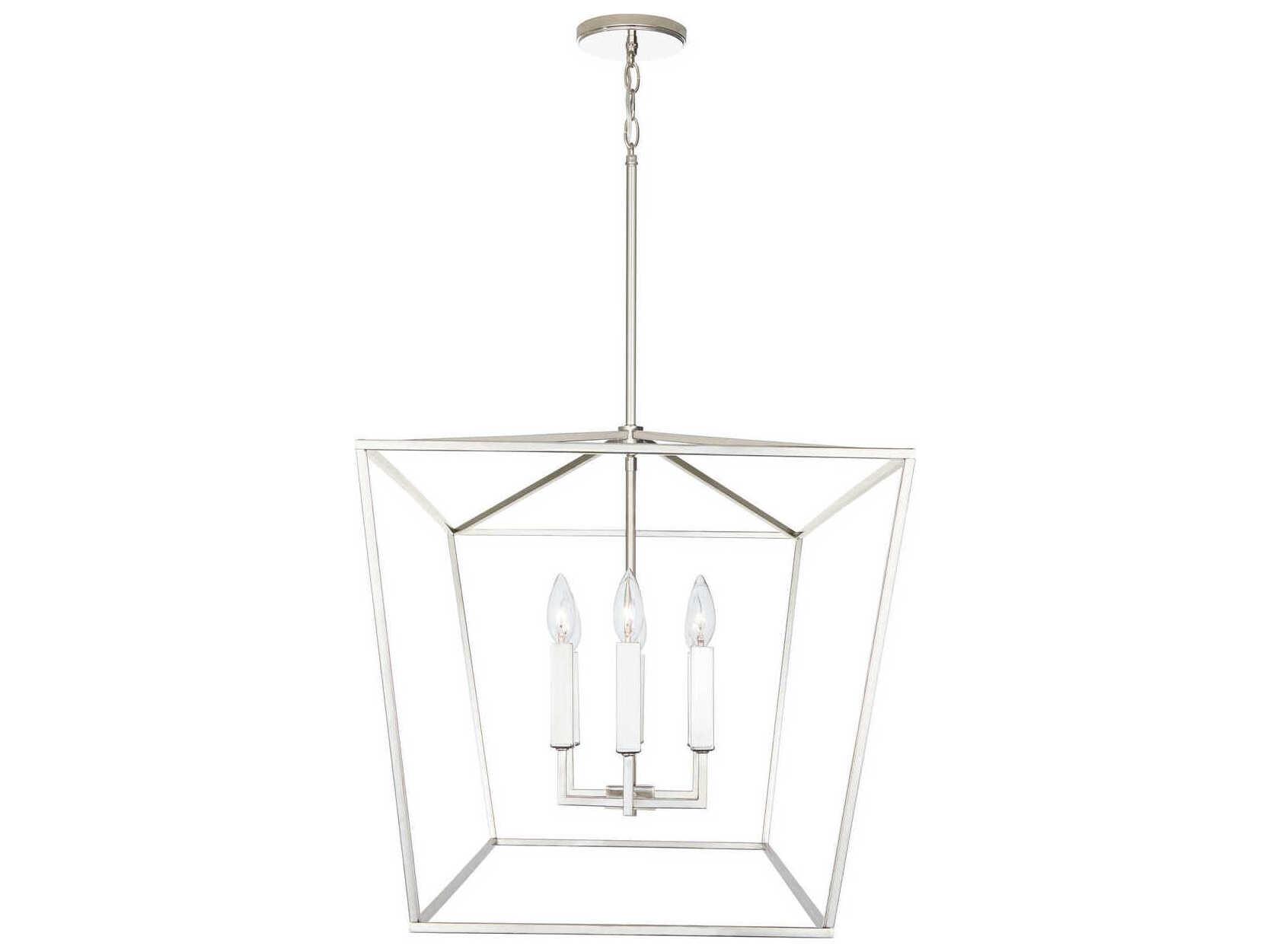 Capital Lighting Thea 6-Light Polished Nickel Lantern Island Pendant