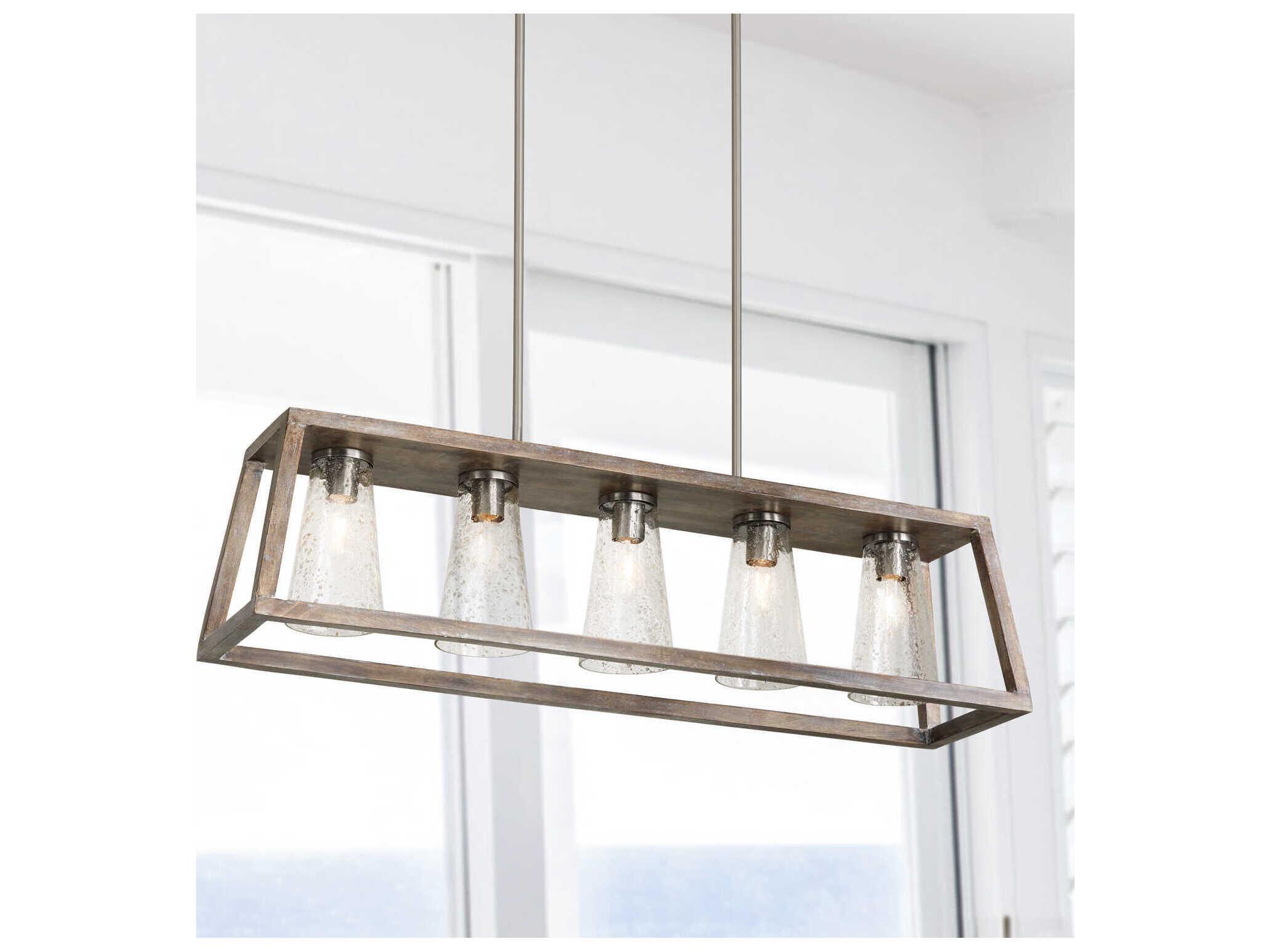 Capital Lighting Connor 5-Light Black Wash And Matte Nickel Island Pendant