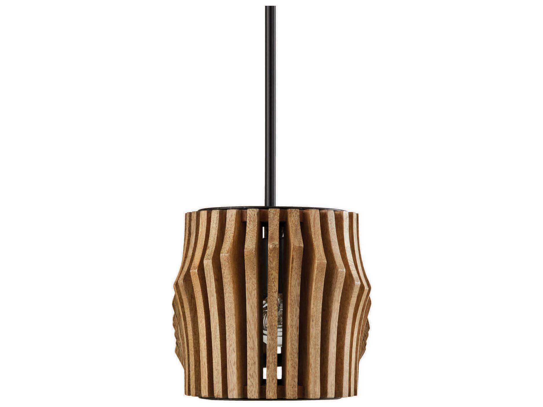 Capital Lighting Archer 6-Light Light Wood Matte Black Brown Linear Island Pendant