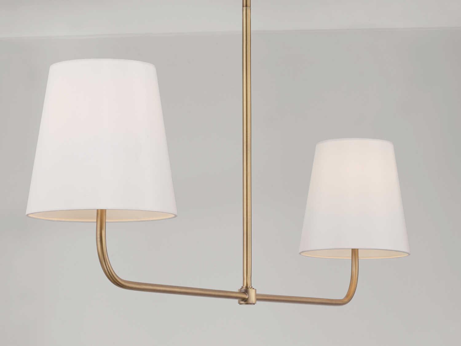 Capital Lighting Brody 2-Light Aged Brass Empire Linear Island Pendant