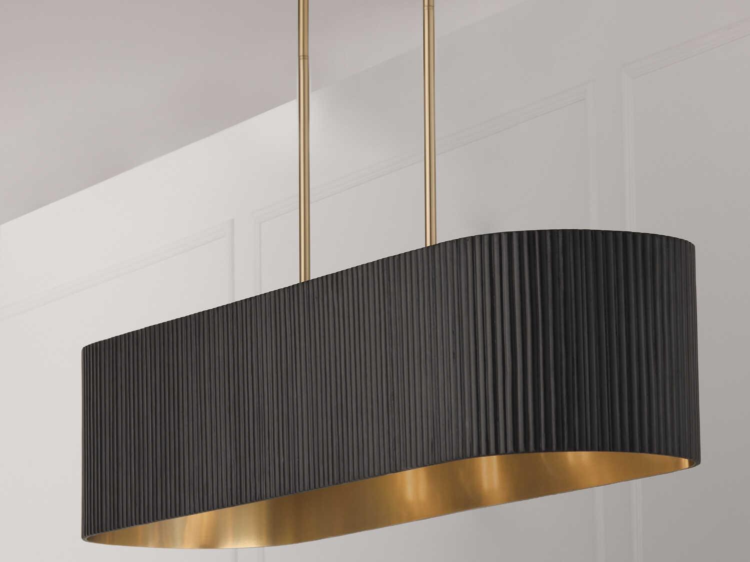 Capital Lighting Donovan 5-Light Black Stain Matte Brass Island Pendant