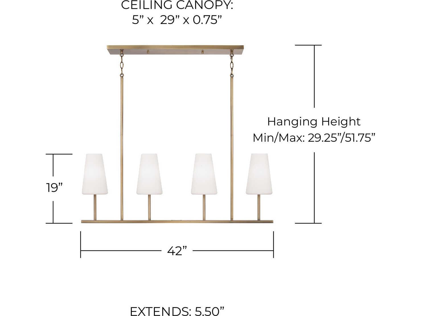 Capital Lighting Averitt 4-Light Aged Brass Island Pendant