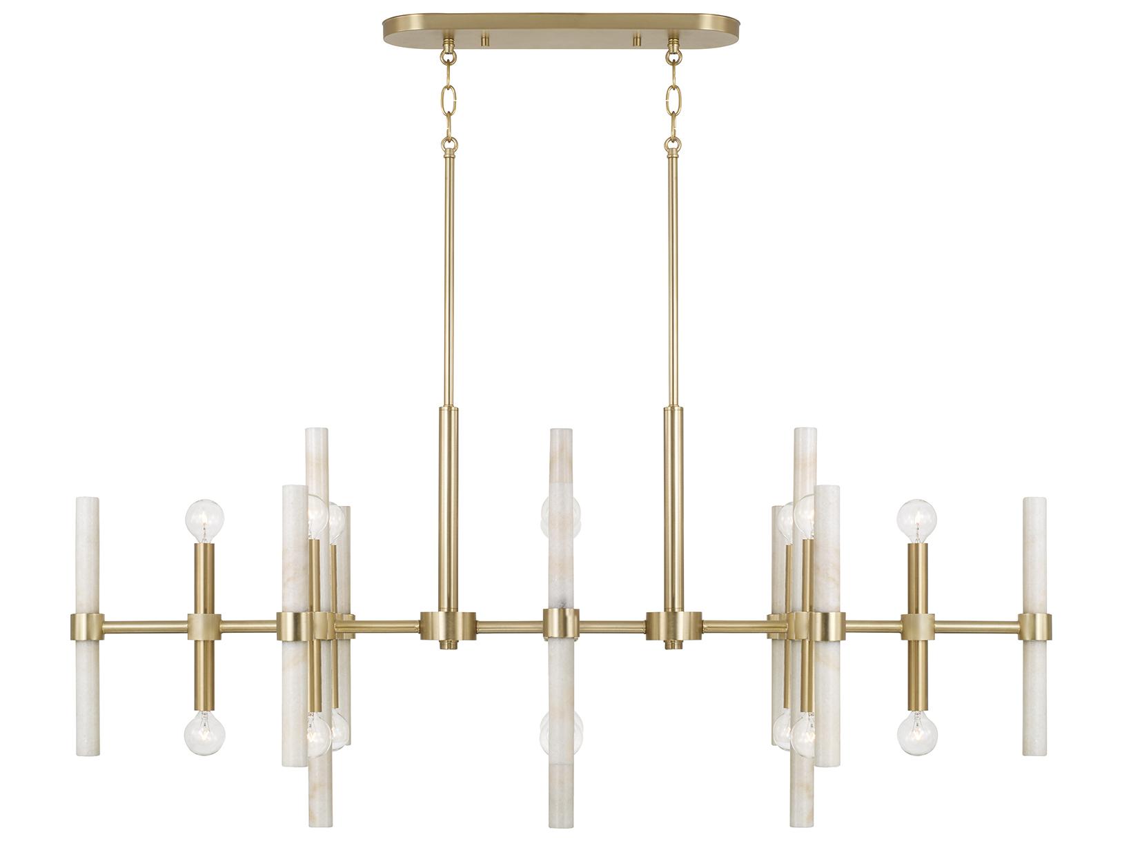Capital Lighting Marlow 16-light Matte Brass Linear Island Pendant