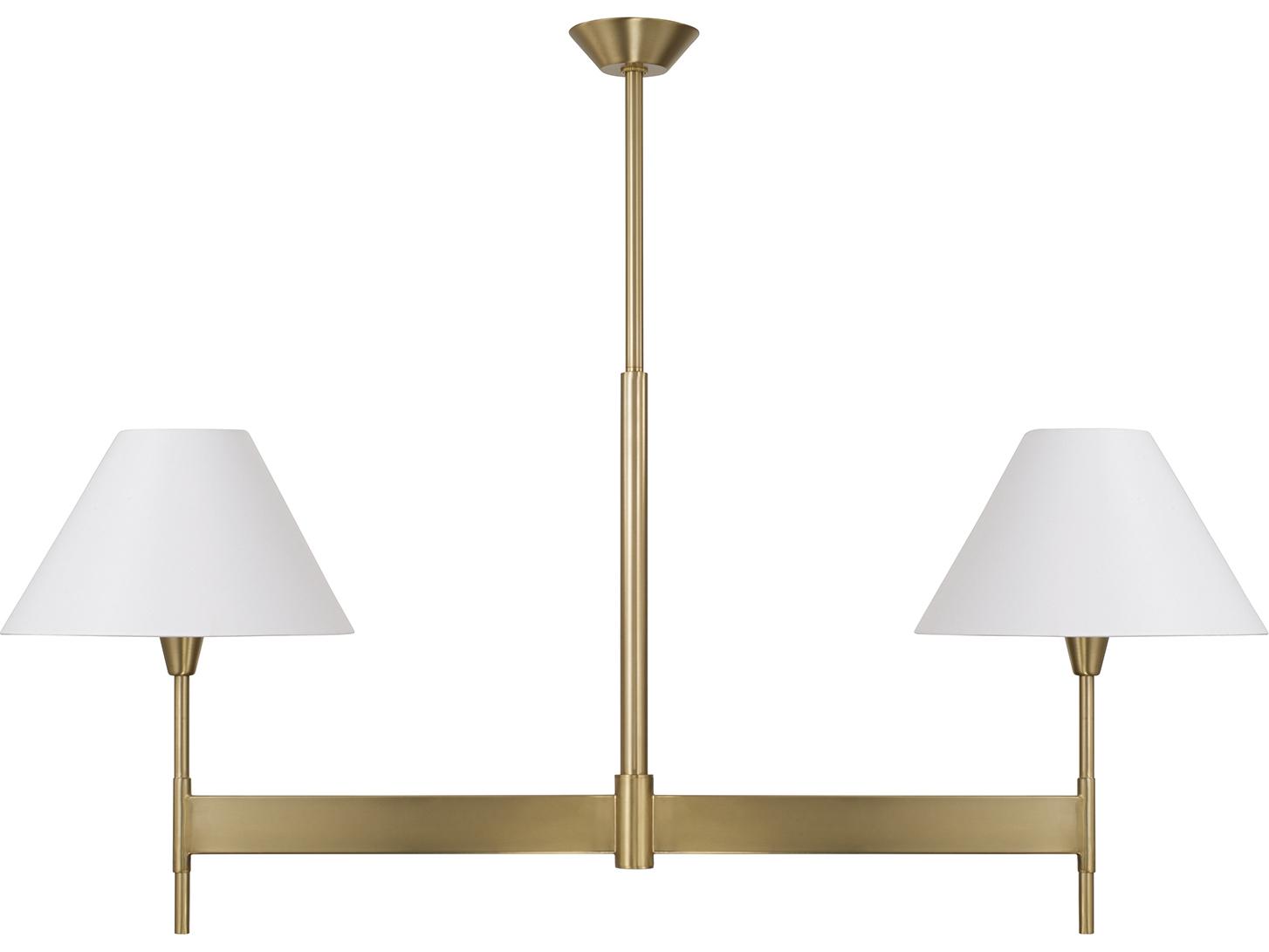 Capital Lighting Leland 2-light Aged Brass Linear Island Pendant