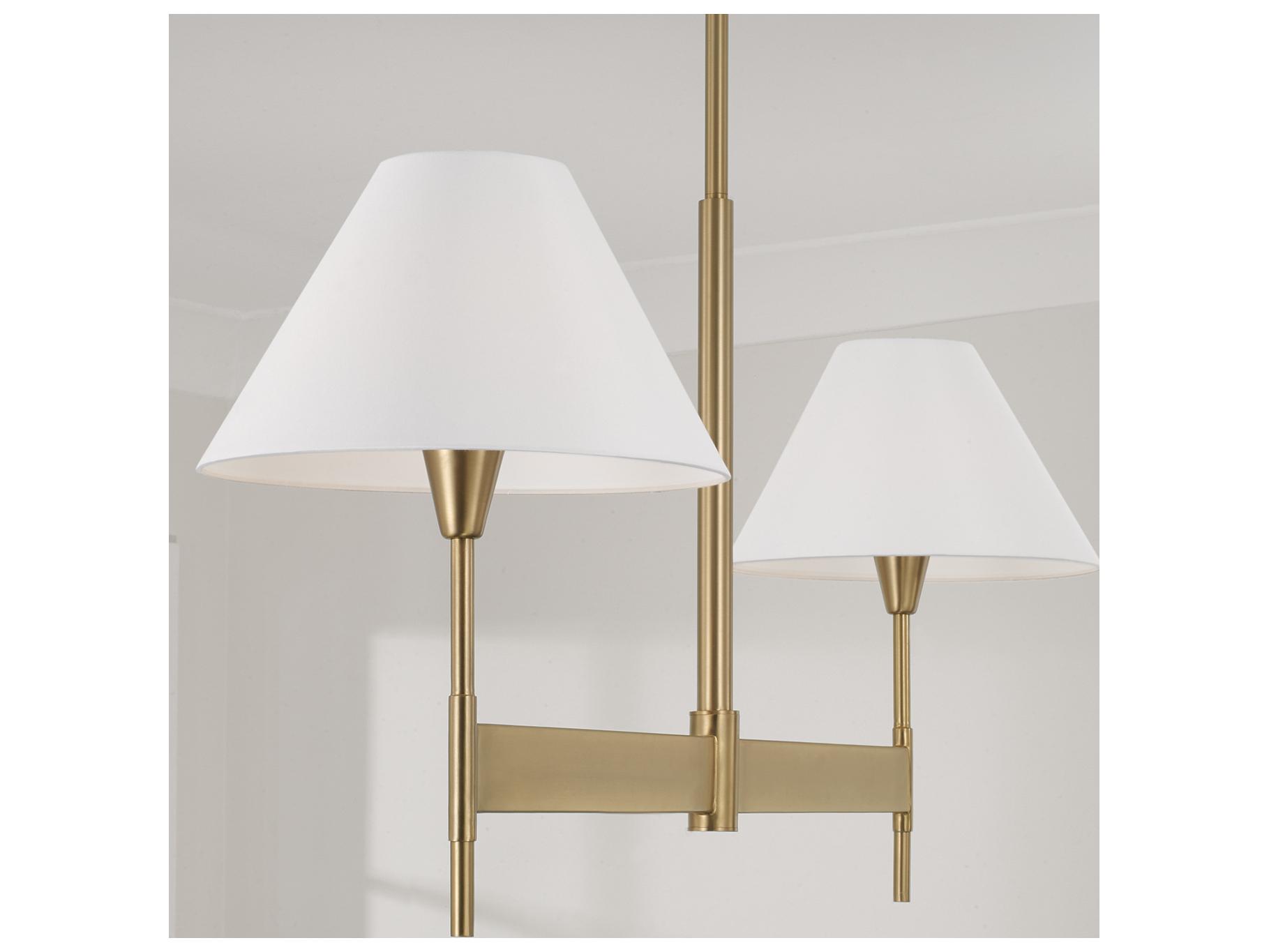 Capital Lighting Leland 2-light Aged Brass Linear Island Pendant