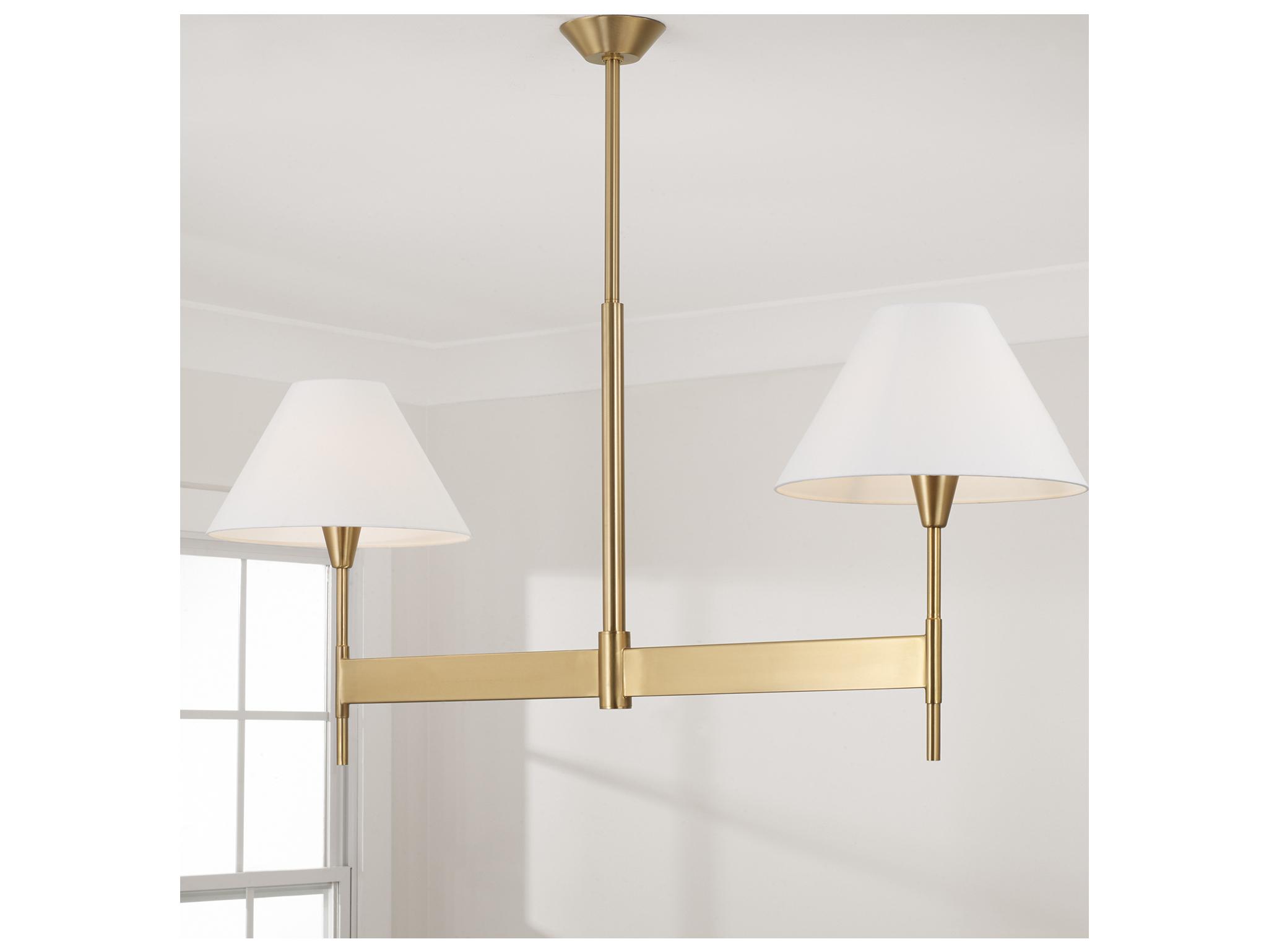 Capital Lighting Leland 2-light Aged Brass Linear Island Pendant