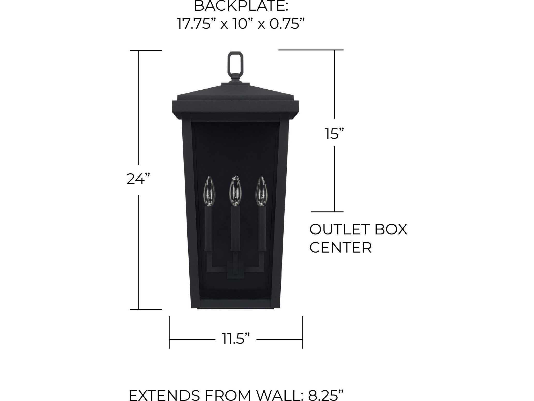 Capital Lighting Donnelly 3 - Light Outdoor Wall Lantern