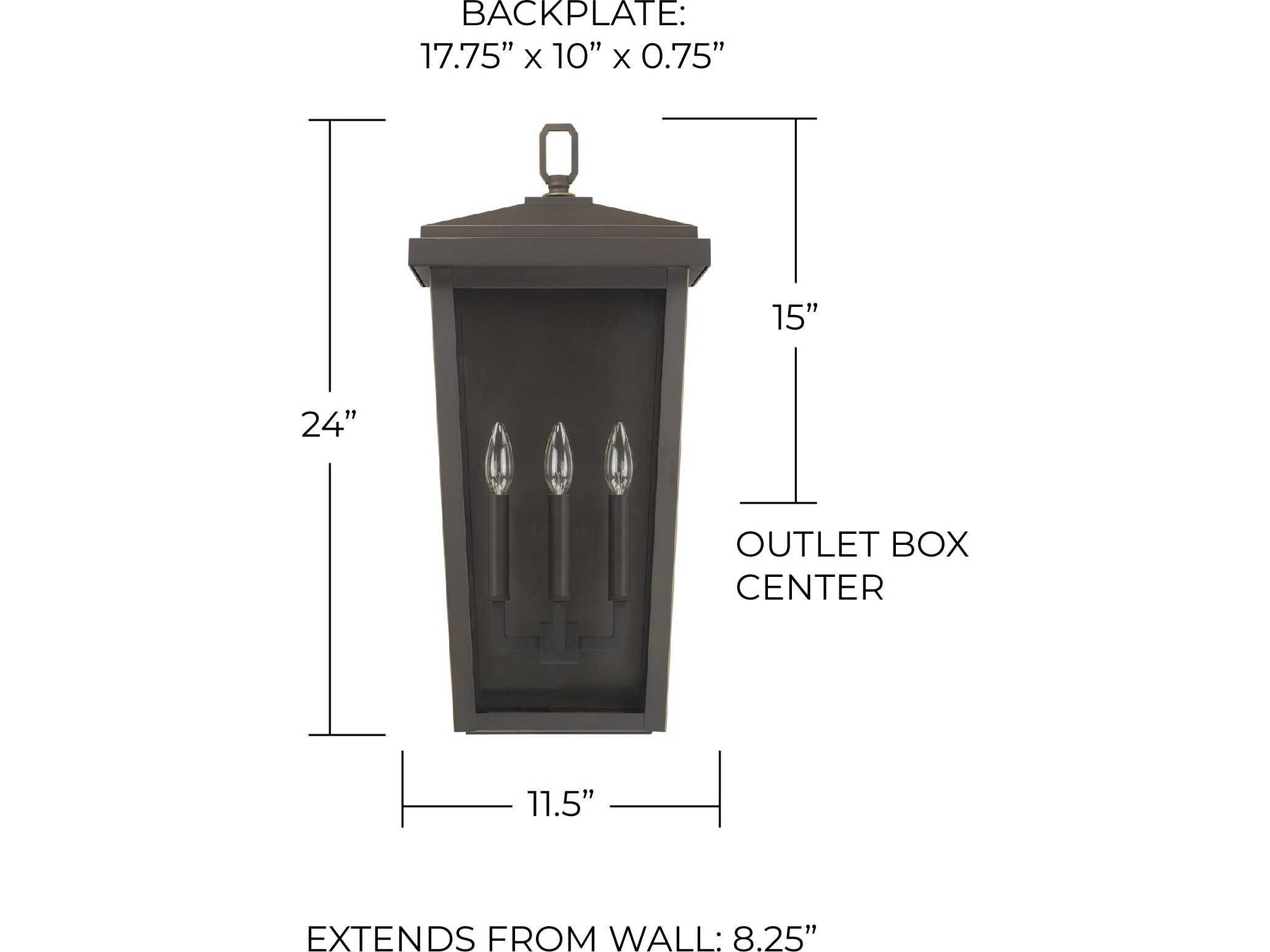 Capital Lighting Donnelly 3 - Light Outdoor Wall Light
