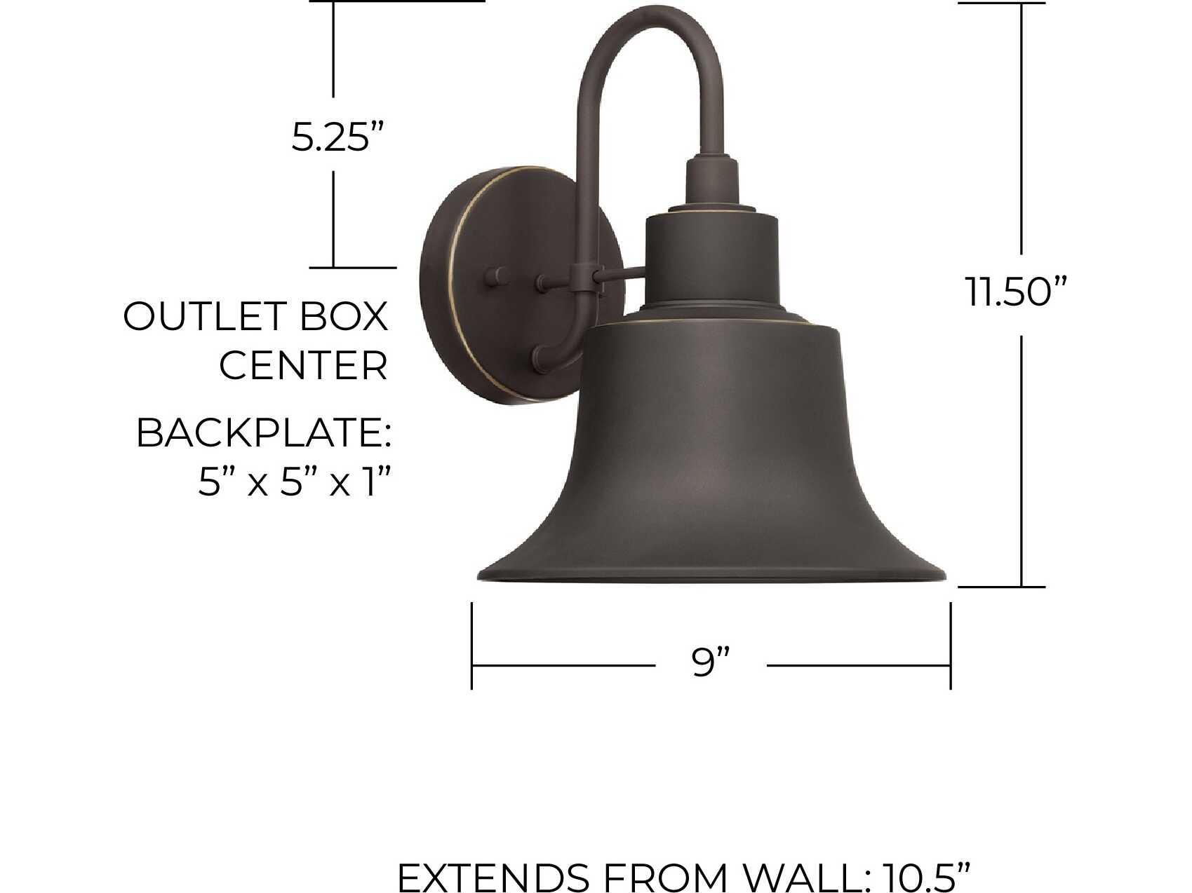 Capital Lighting Brock 1 - Light Outdoor Wall Light
