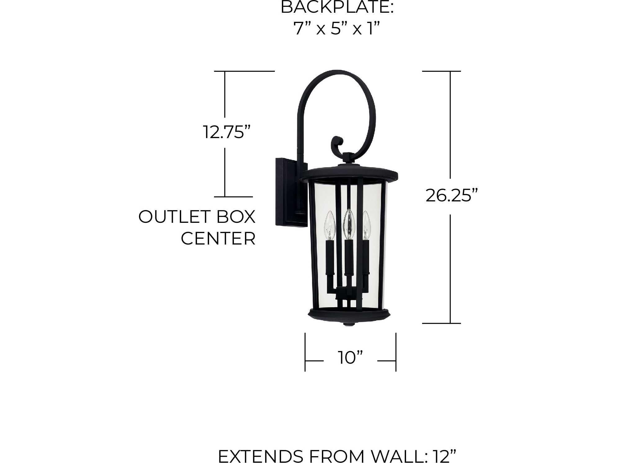 Capital Lighting Howell 3 - Light Outdoor Wall Lantern