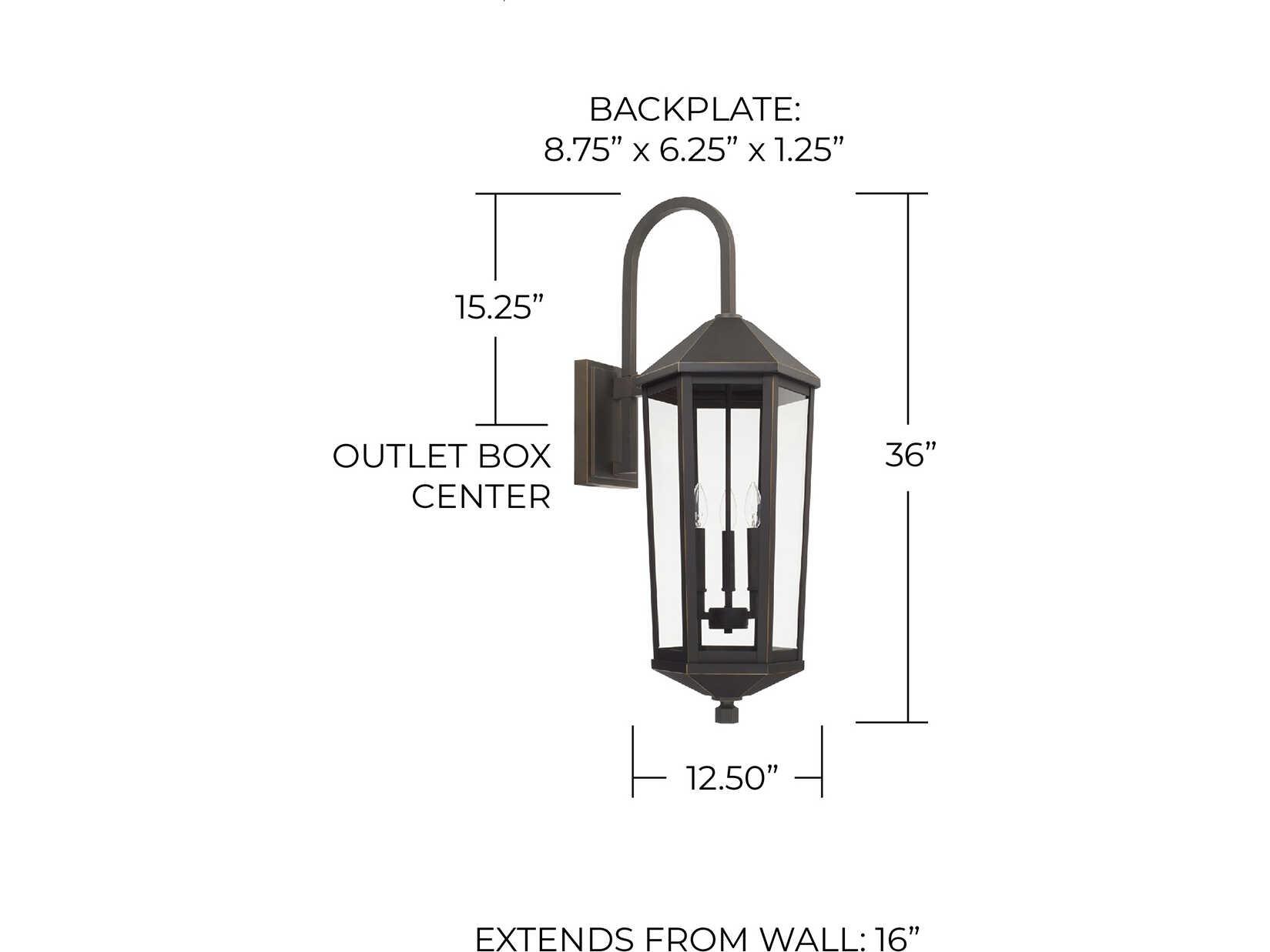 Capital Lighting Ellsworth 3 - Light Outdoor Wall Light