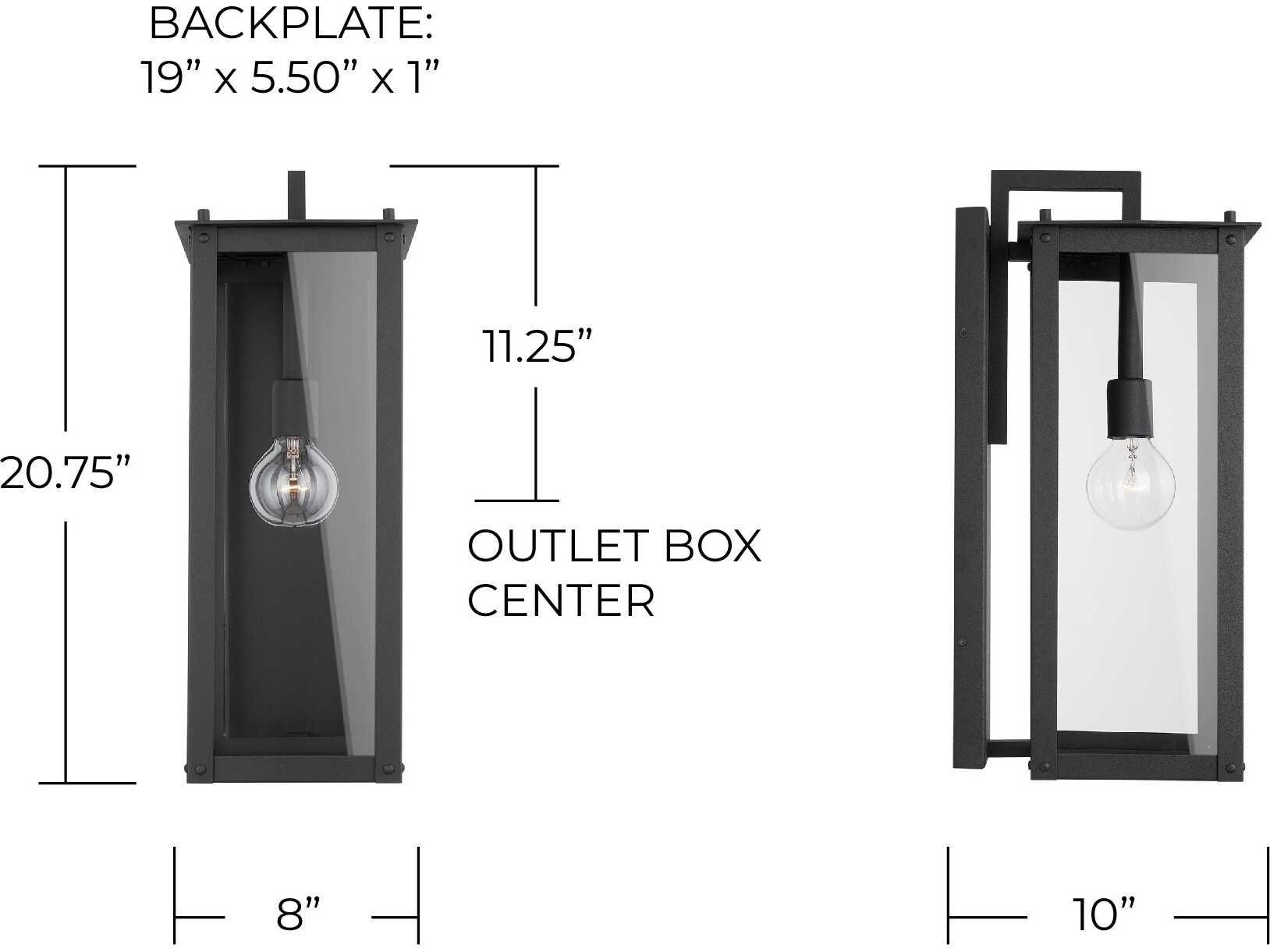 Capital Lighting Hunt Glass Outdoor Wall Light
