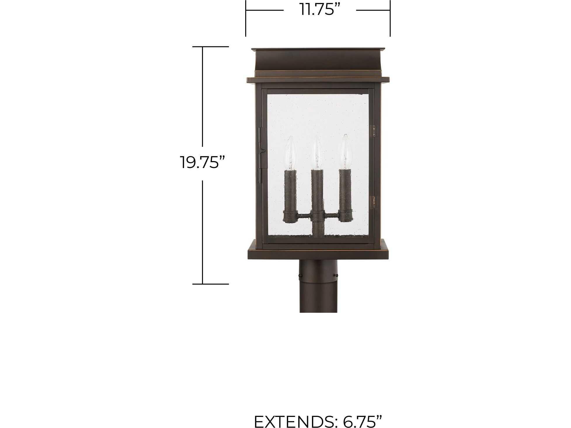 Capital Lighting Bolton 3 - Light Outdoor Post Light