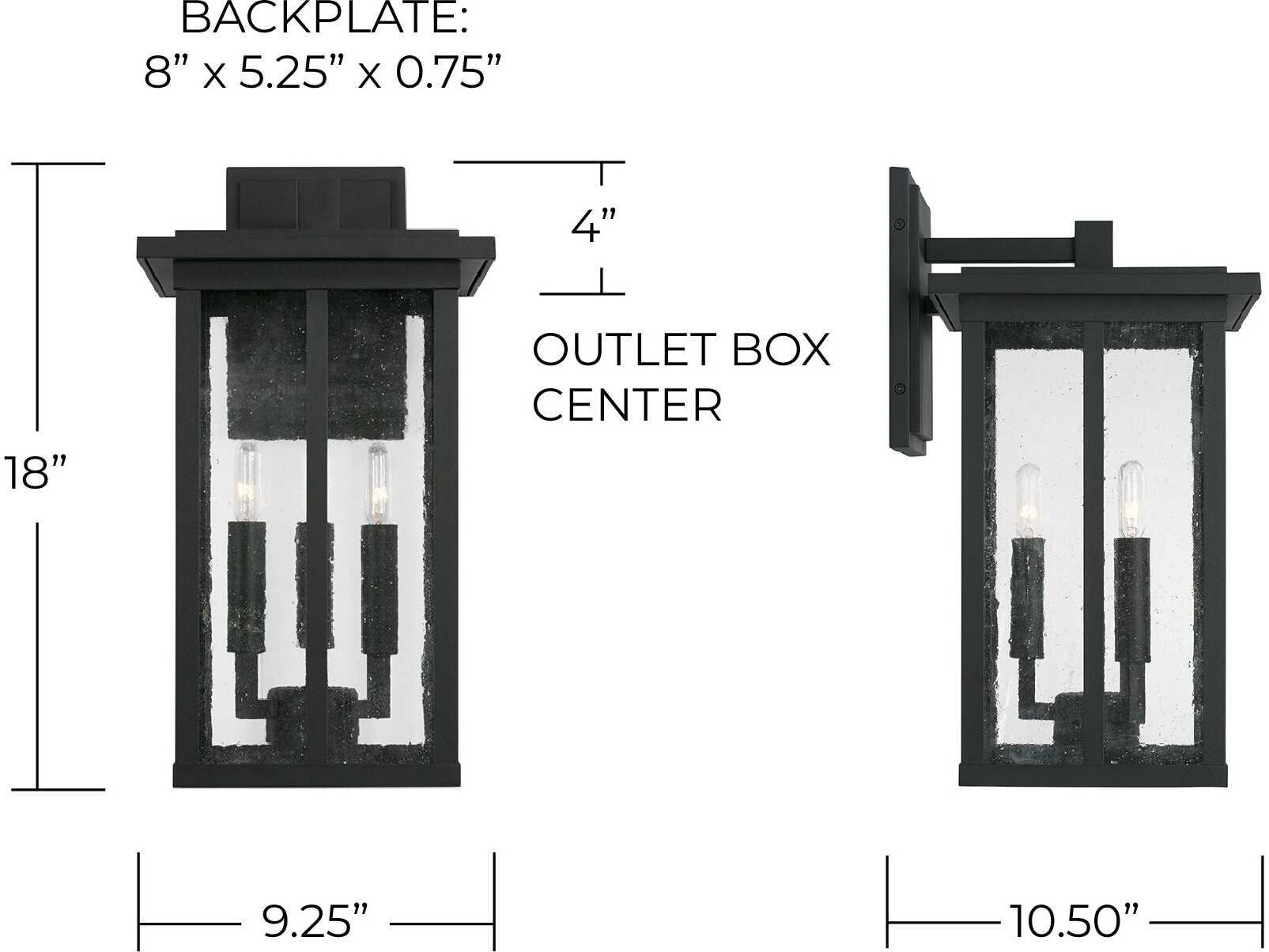 Capital Lighting Barrett 3 - Light Outdoor Wall Light