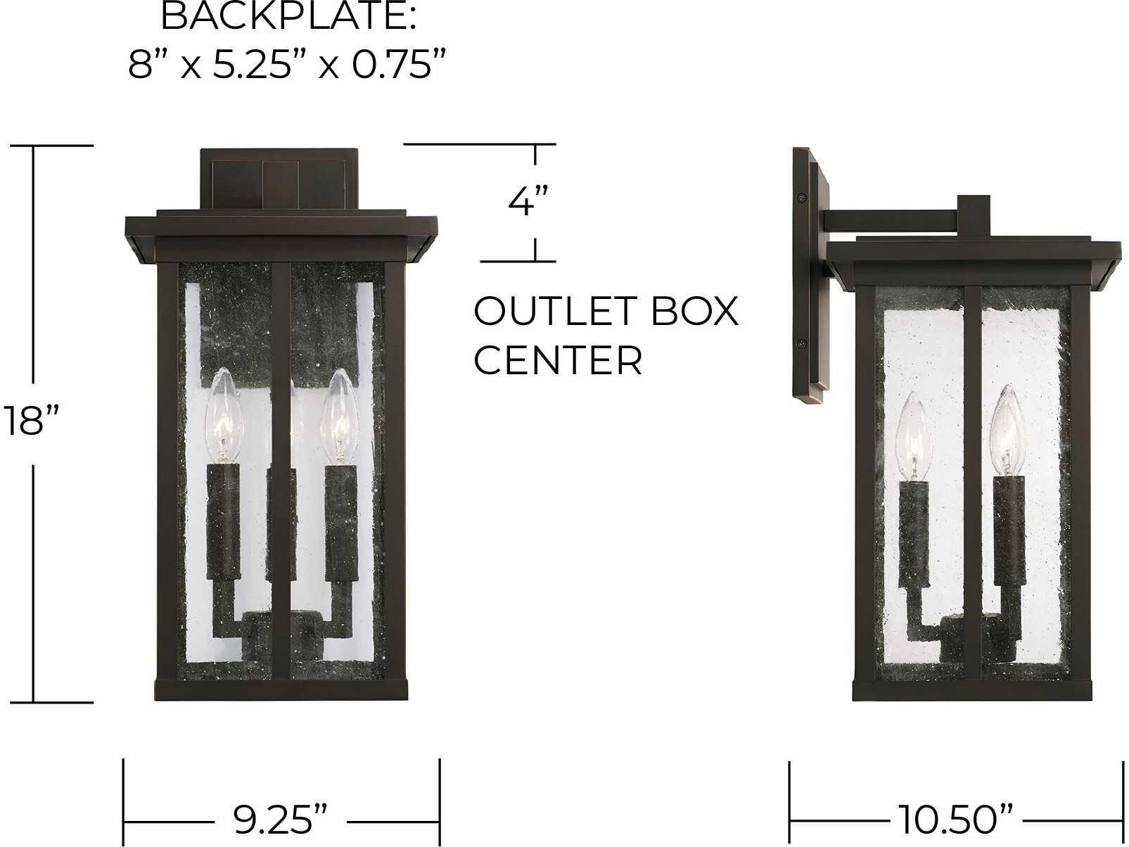 Capital Lighting Barrett 3 - Light Outdoor Wall Light