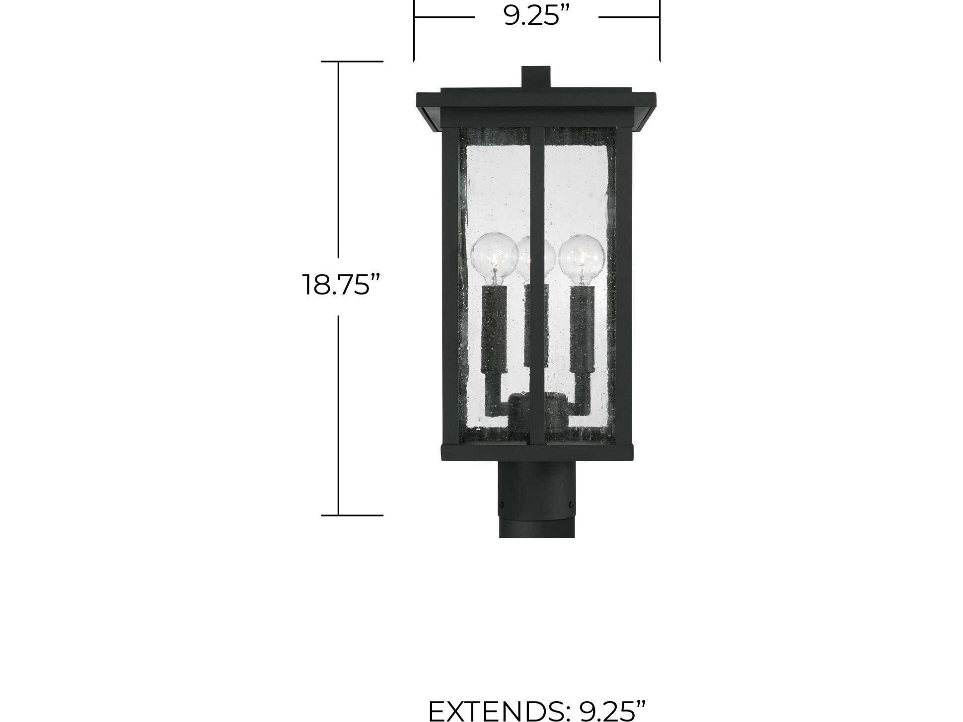 Capital Lighting Barrett 3 - Light Outdoor Post Light