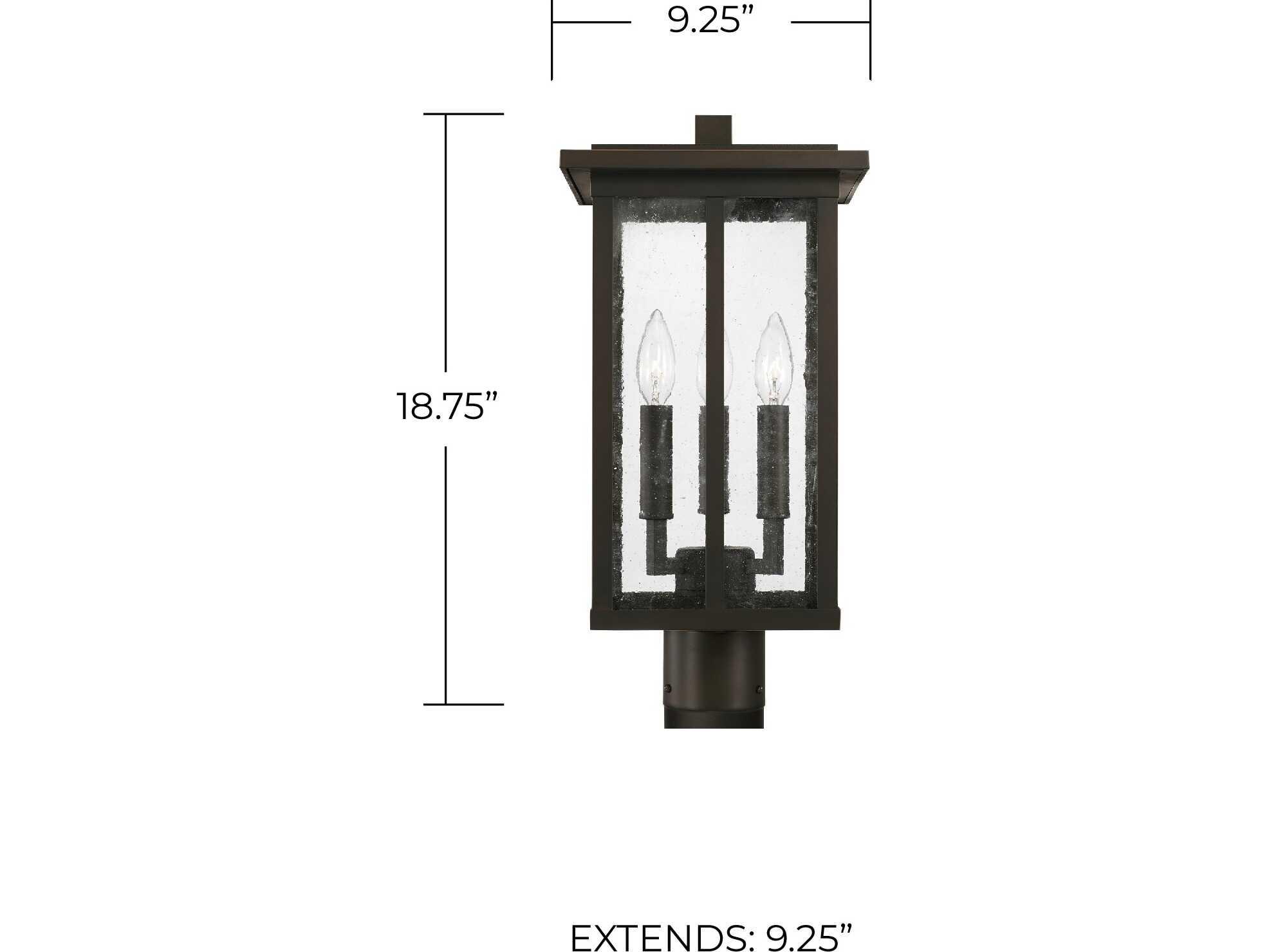 Capital Lighting Barrett 3 - Light Outdoor Post Light