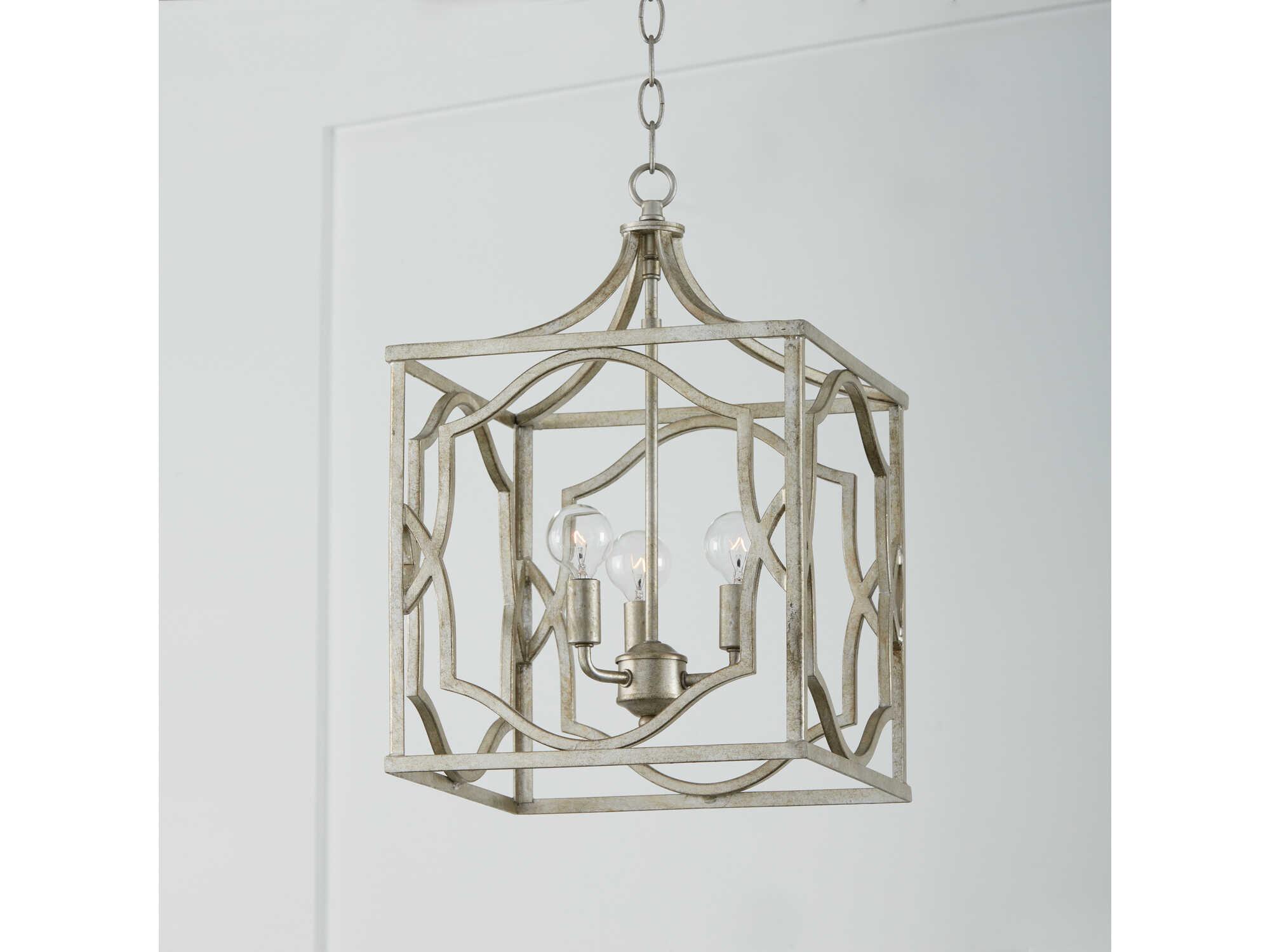Capital Lighting Blakely 3-Light Antique Silver Mini Pendant