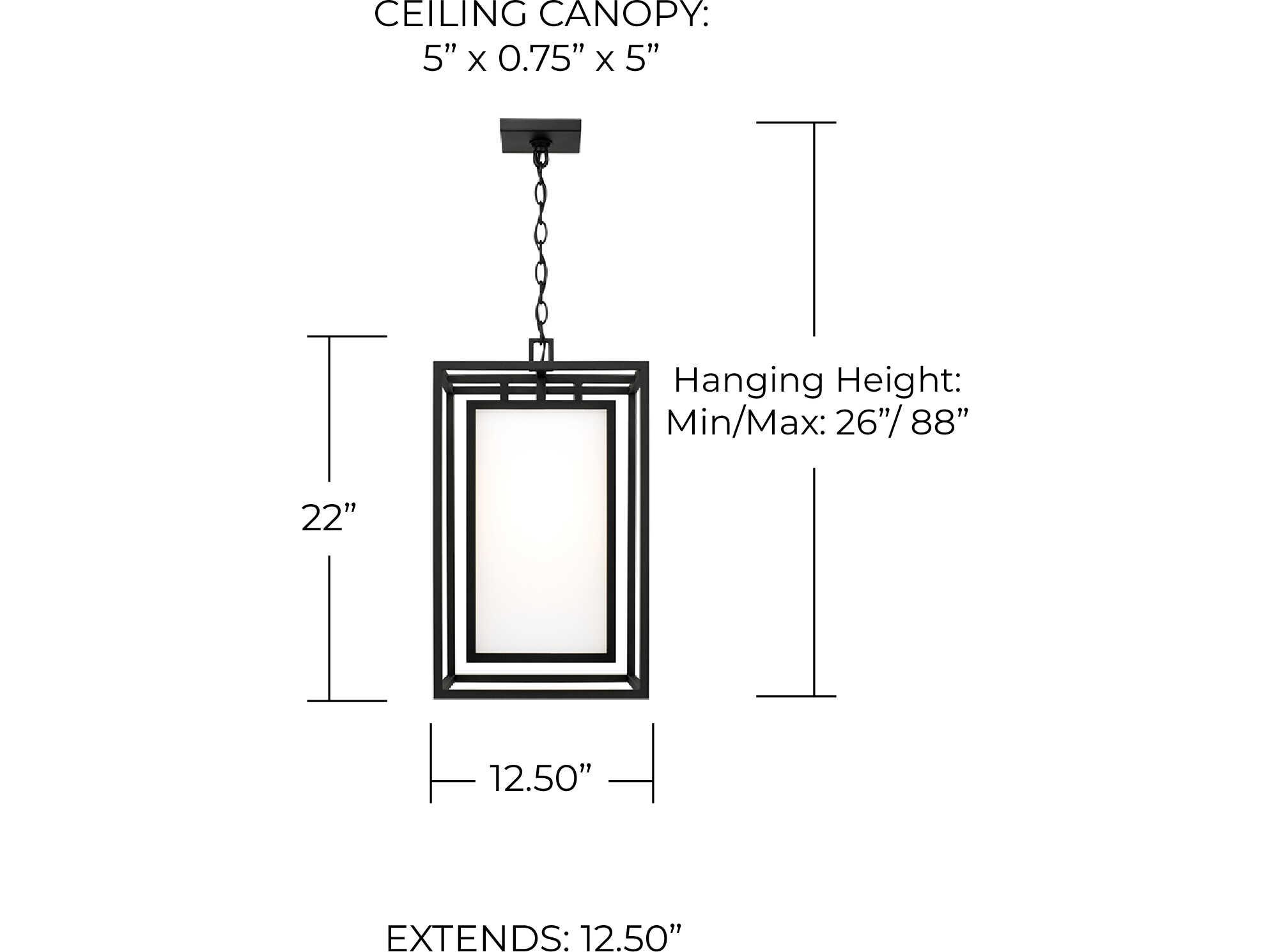 Capital Lighting Aiden 1-Light Outdoor Hanging Light