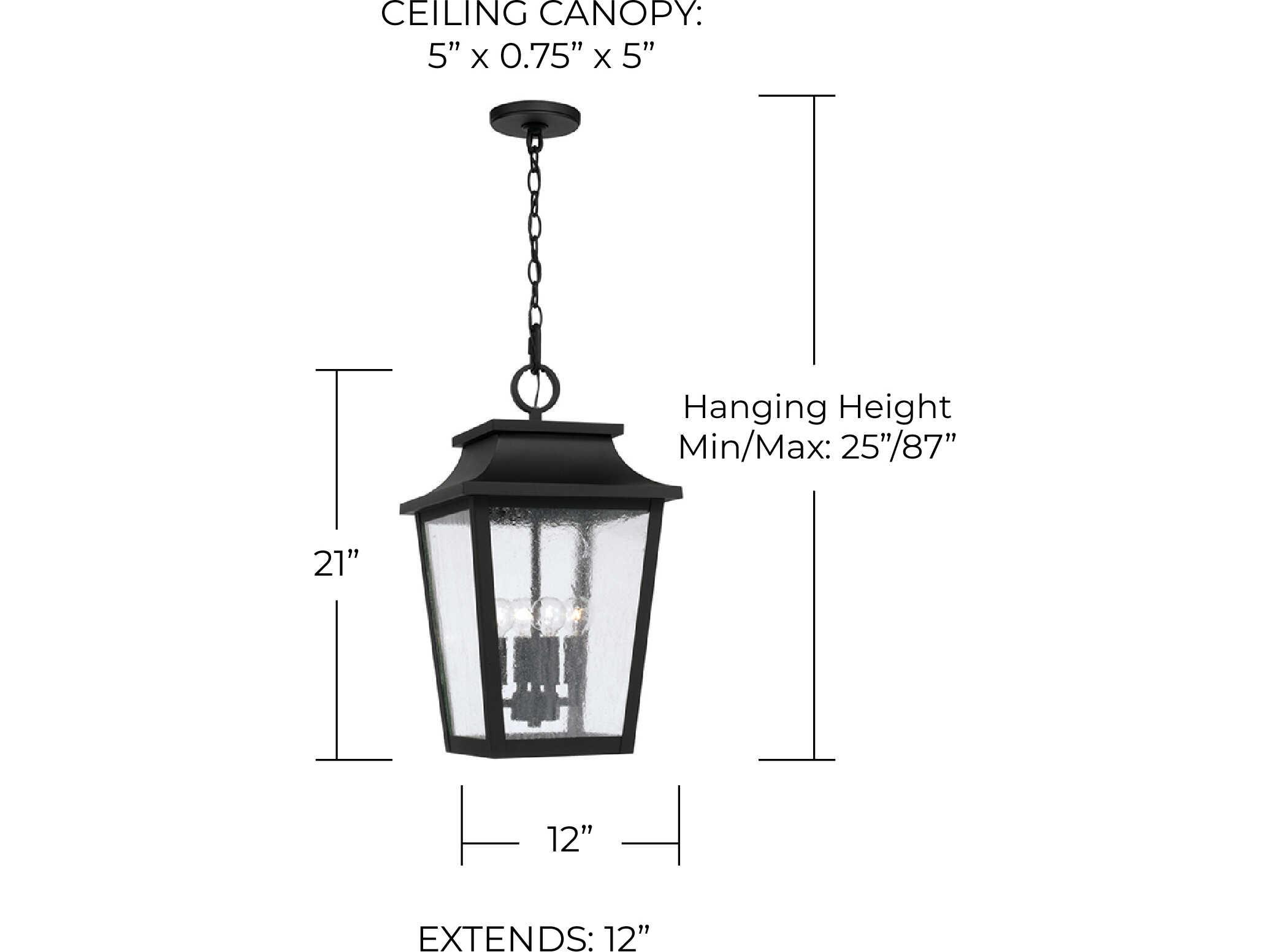 Capital Lighting Chandler 4-Light Outdoor Hanging Light