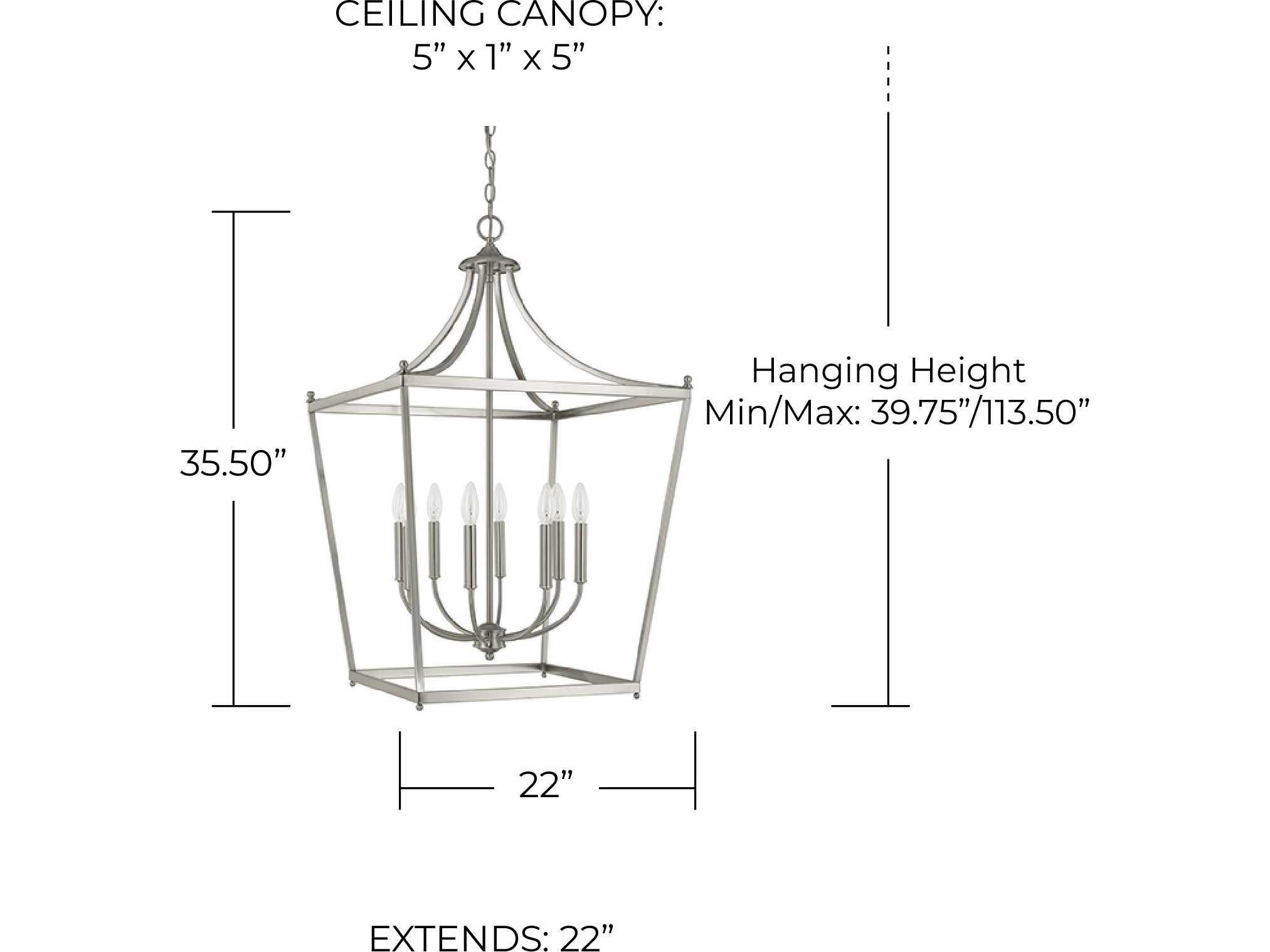 Capital Lighting Stanton 8-Light Brushed Nickel Candelabra Chandelier