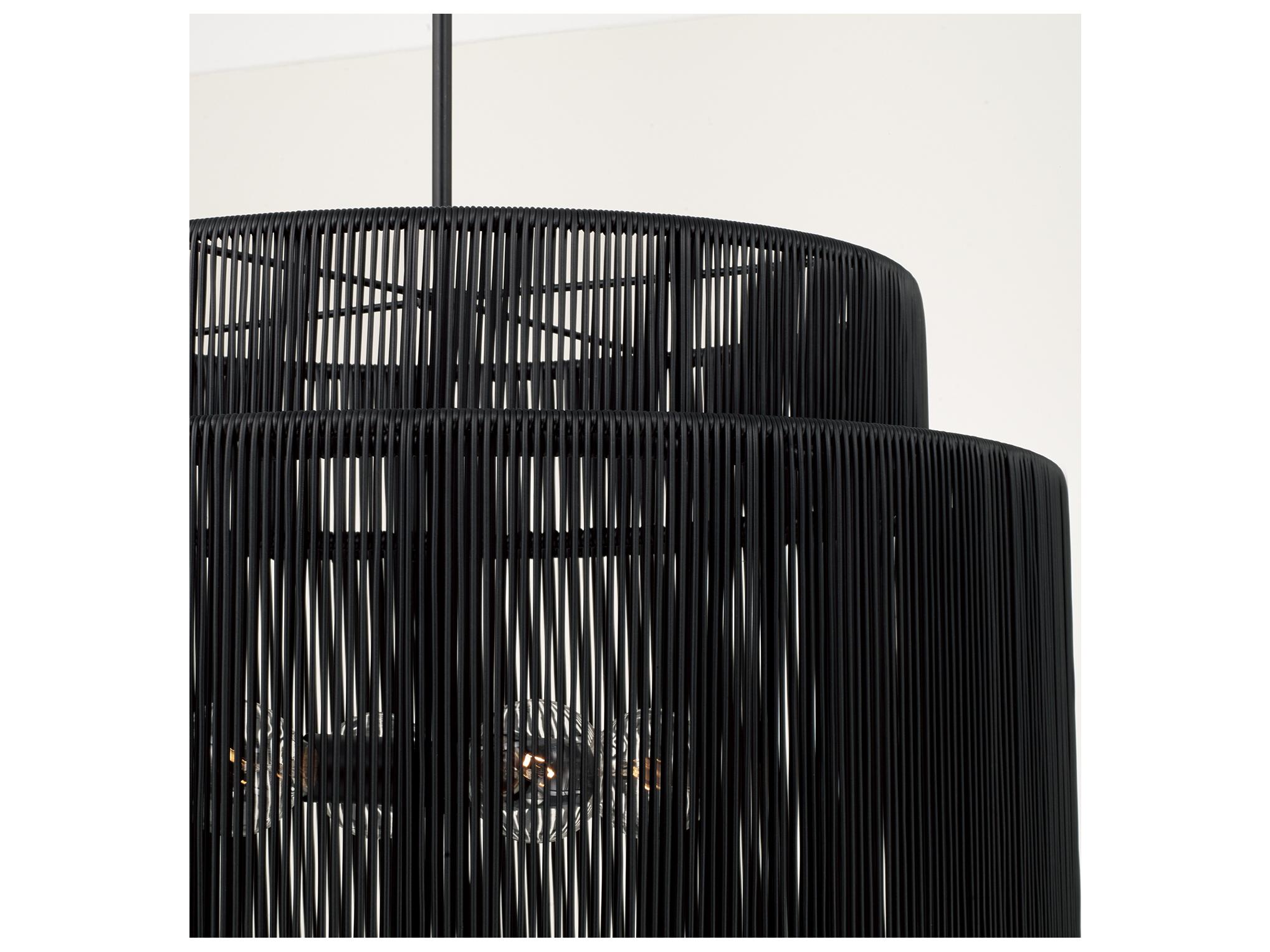 Capital Lighting Jasper 4-light Oynx And Black Cylinder Pendant