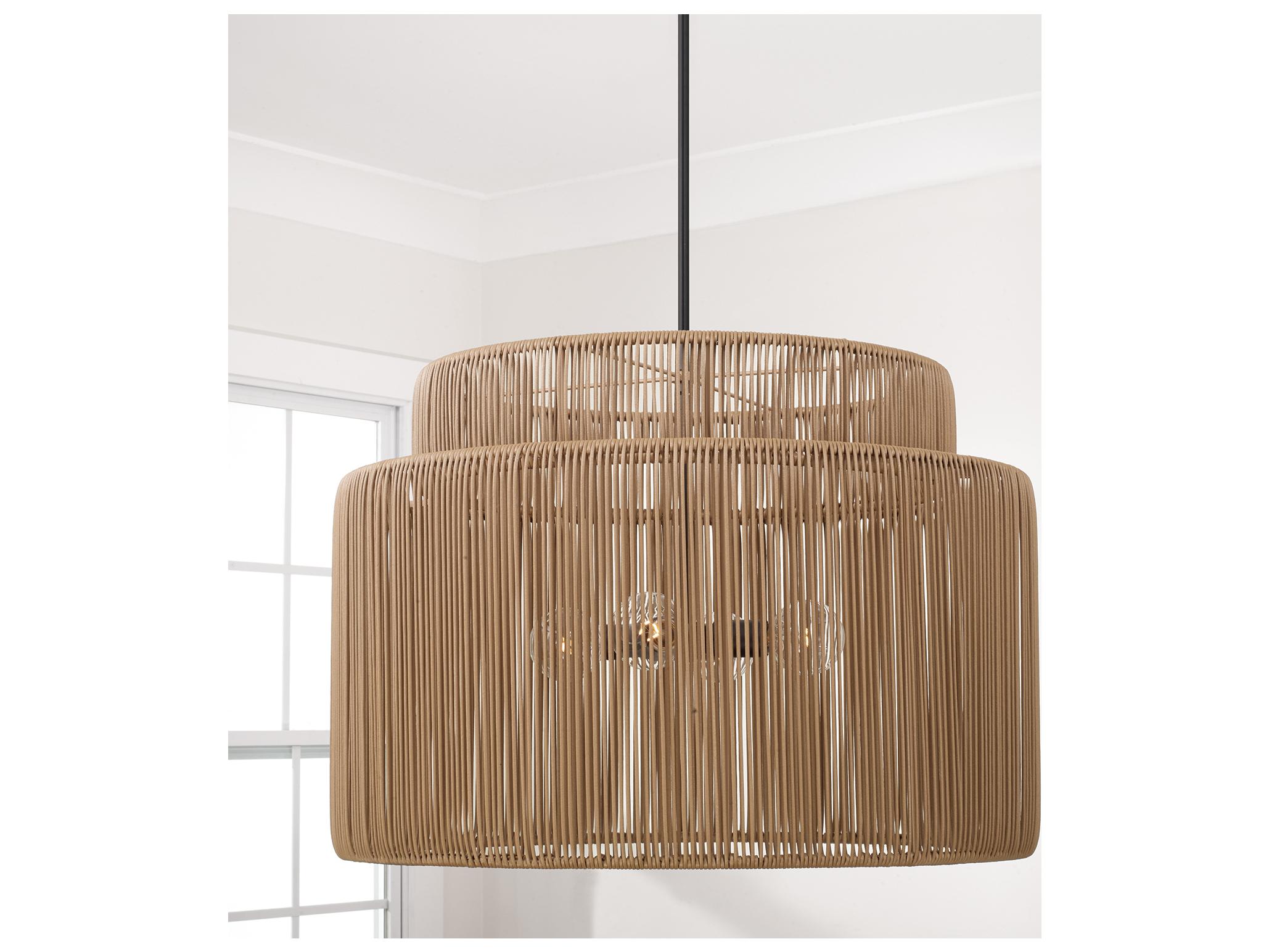 Capital Lighting Jasper 4-light Sienna And Black Copper Cylinder Geometric Pendant